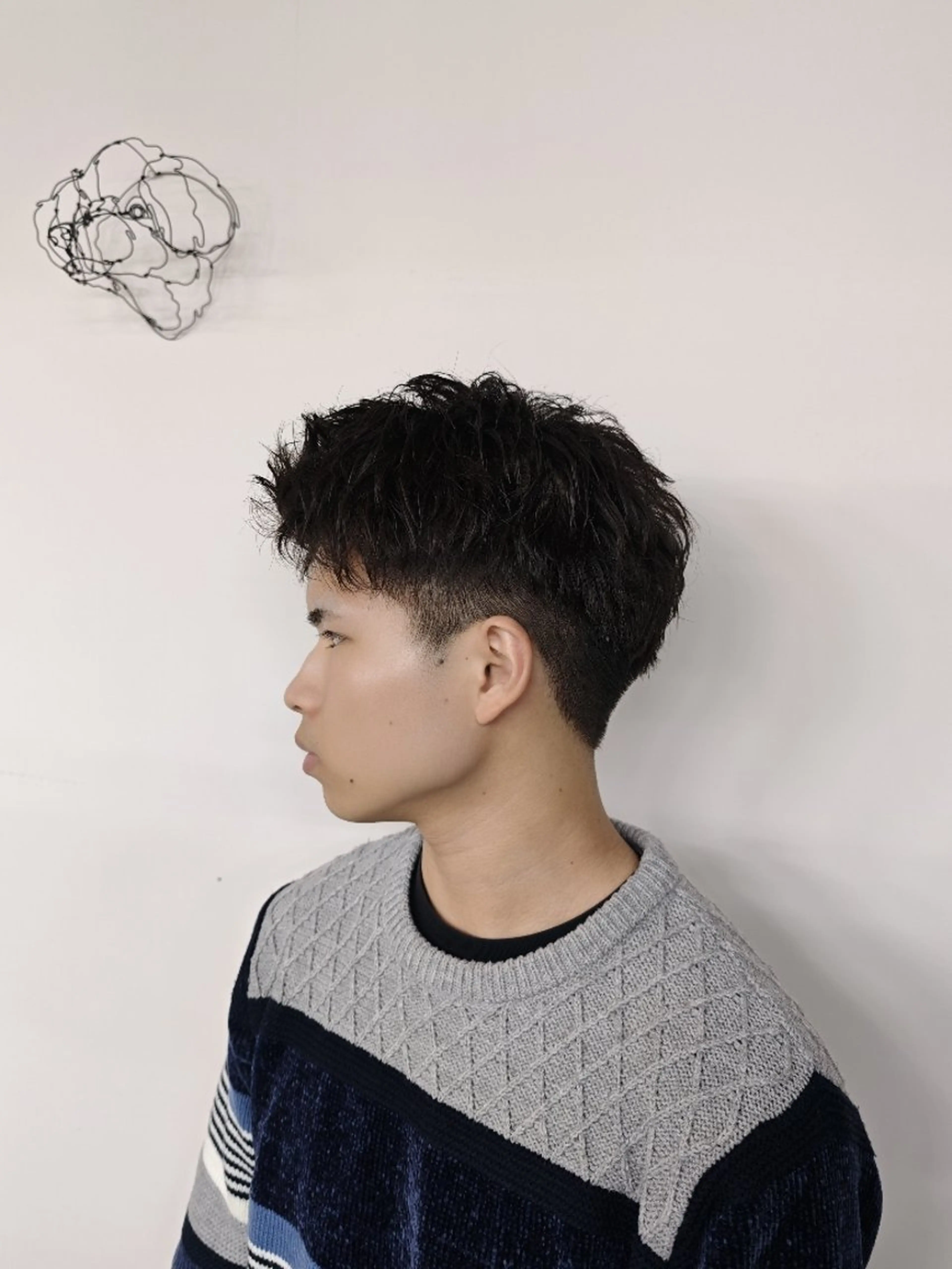 ショート メンズ パーマ アップバング メンズパーマ ショートヘア カット パーマ お悩み解決カット& パーマ。お任せ下さいのヘアスタイル