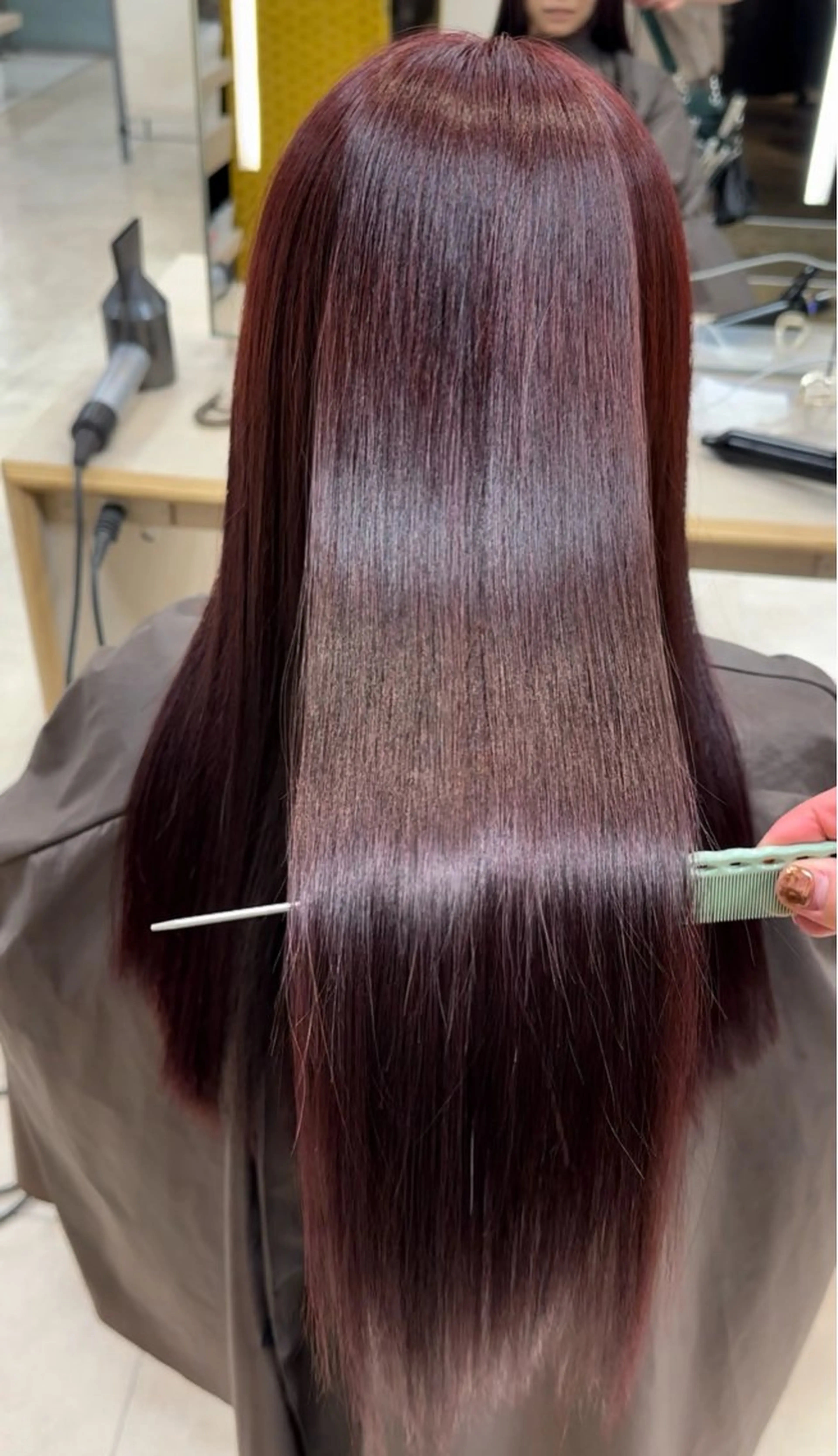 ロング カラー お悩み改善 黄金比みくのヘアスタイル