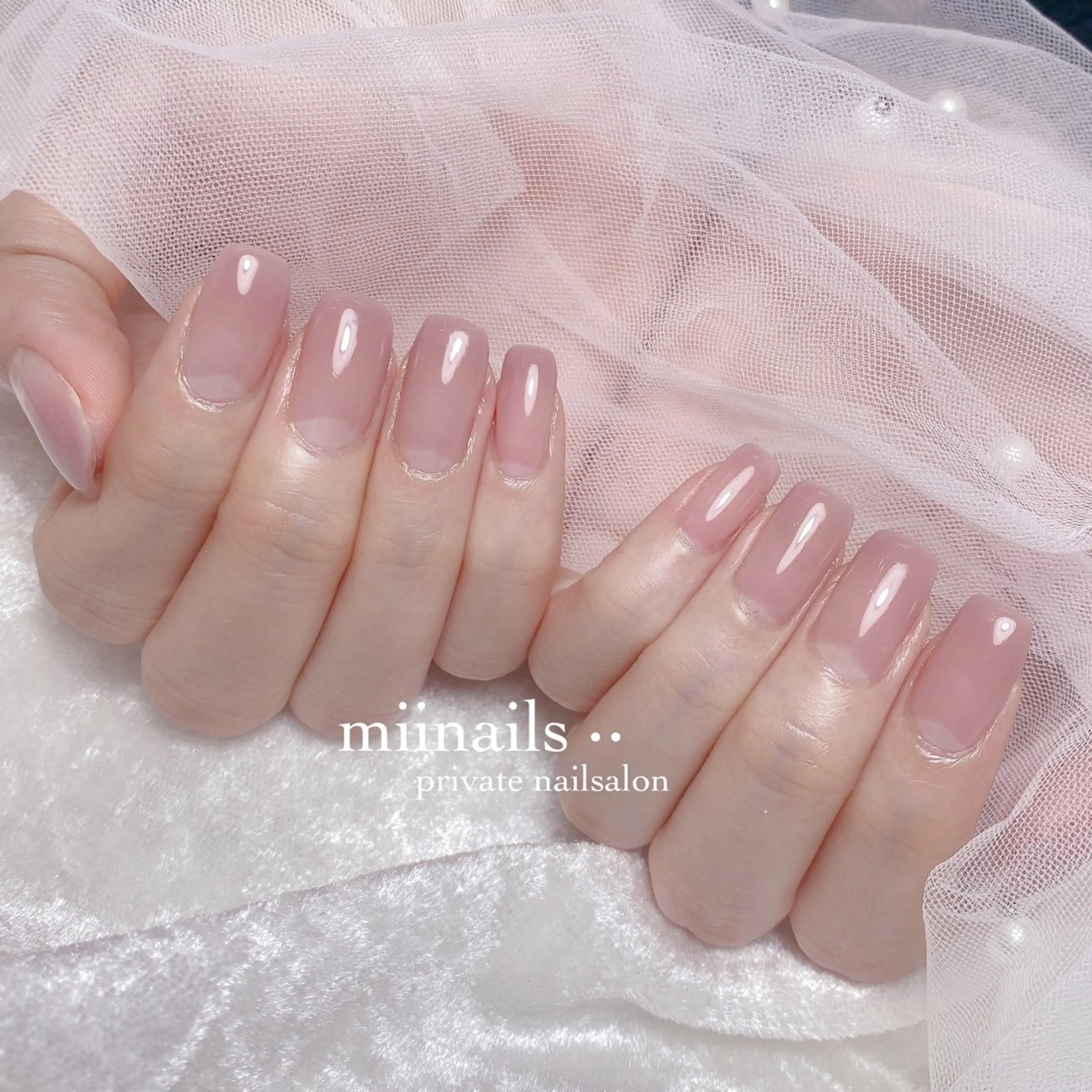 ネイル フレンチネイル 韓国ネイル ワンホンネイル ハンドネイル nailsalon miinailsのネイルデザイン