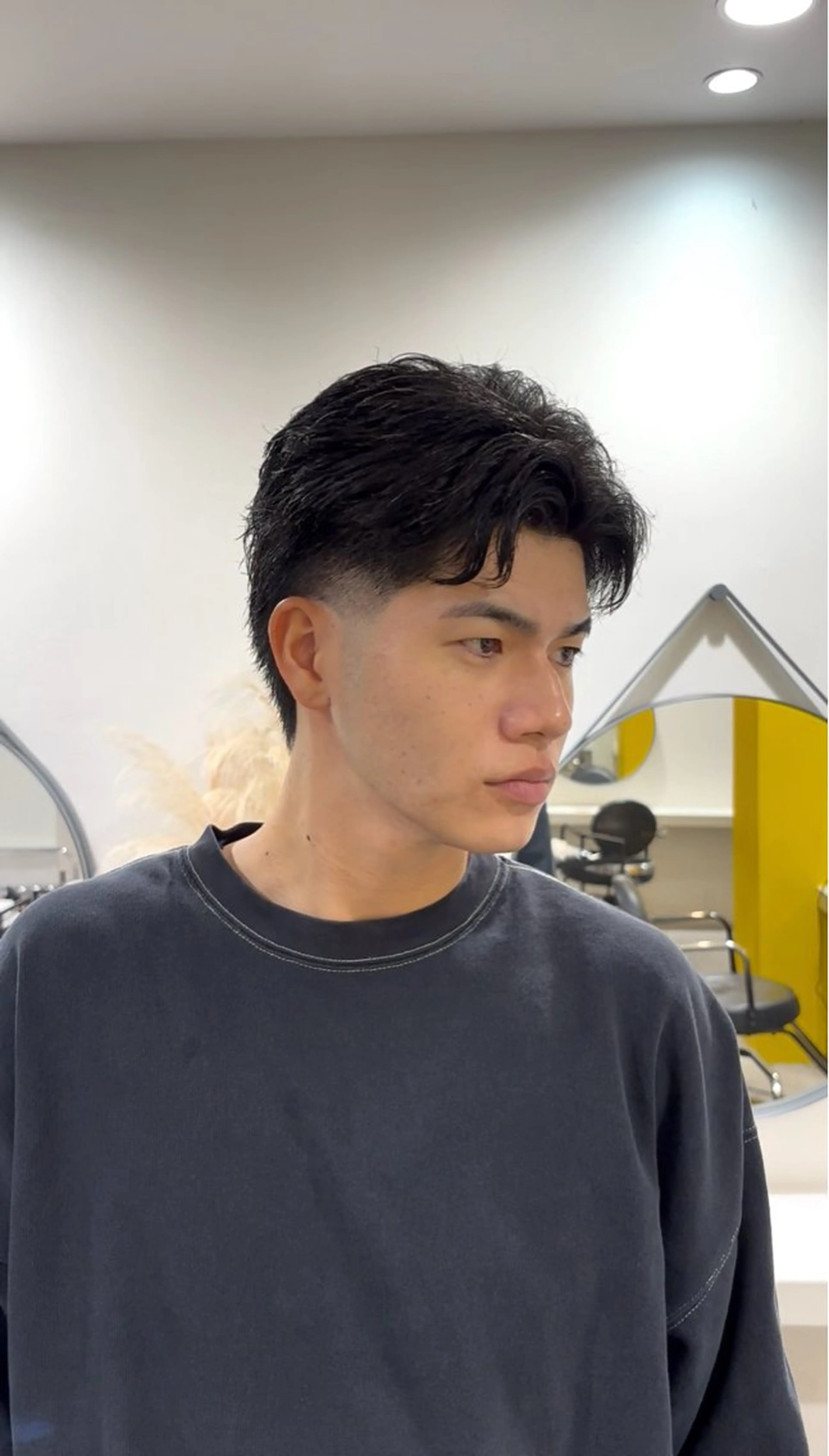 ショート メンズ マレットヘア 文字 遼哉のヘアスタイル