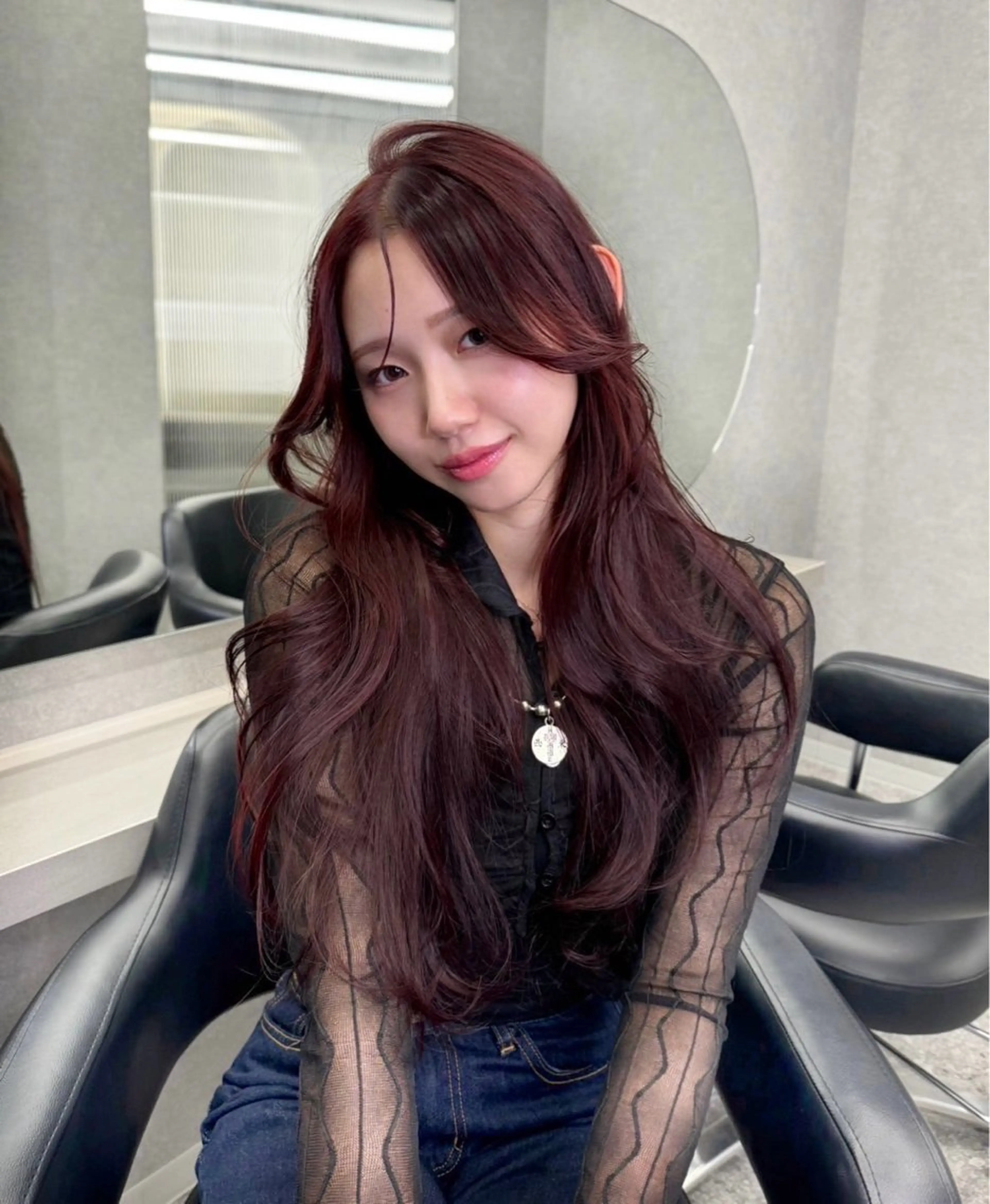 ロング 韓国風ヘア ロング 似合わせカット votan lilleyのヘアスタイル