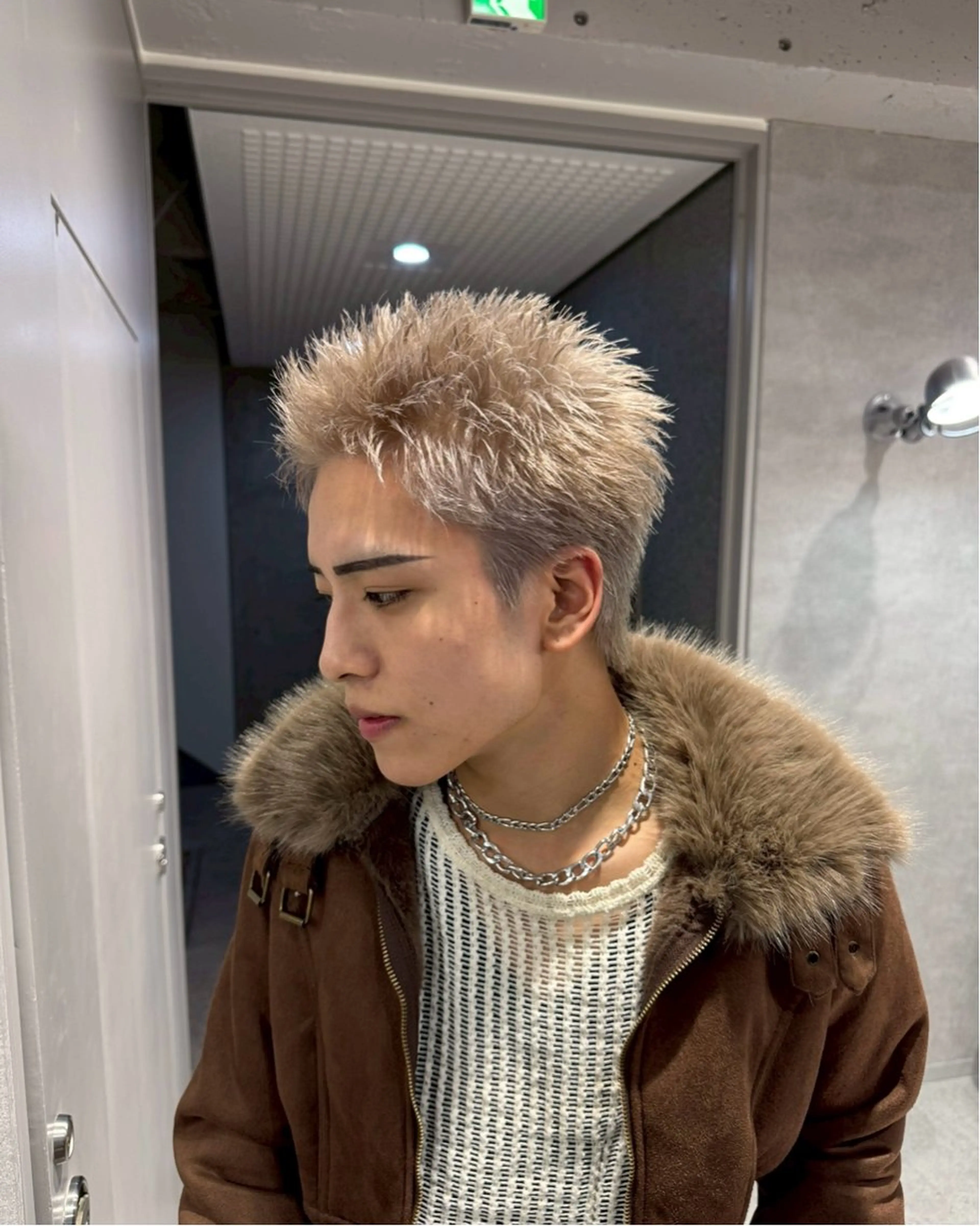 ショート カラー パーマ ヘアアレンジ メンズ キッズ メンズハイトーン メンズパーマ ハイトーンカラー なんじょう せなのヘアスタイル