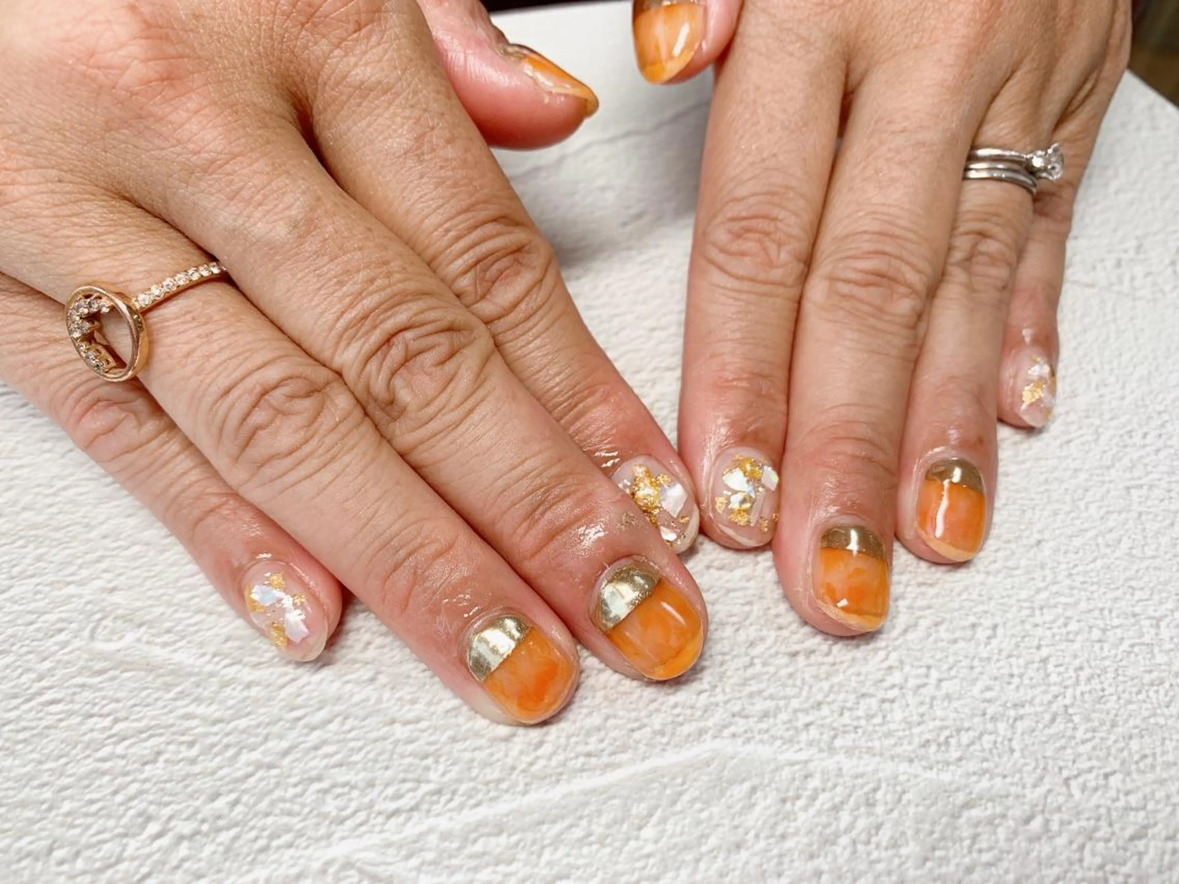ネイル クリアネイル オレンジ ハンドネイル 痩身/脱毛/ネイル HARUKAのエステ・リラクイメージ