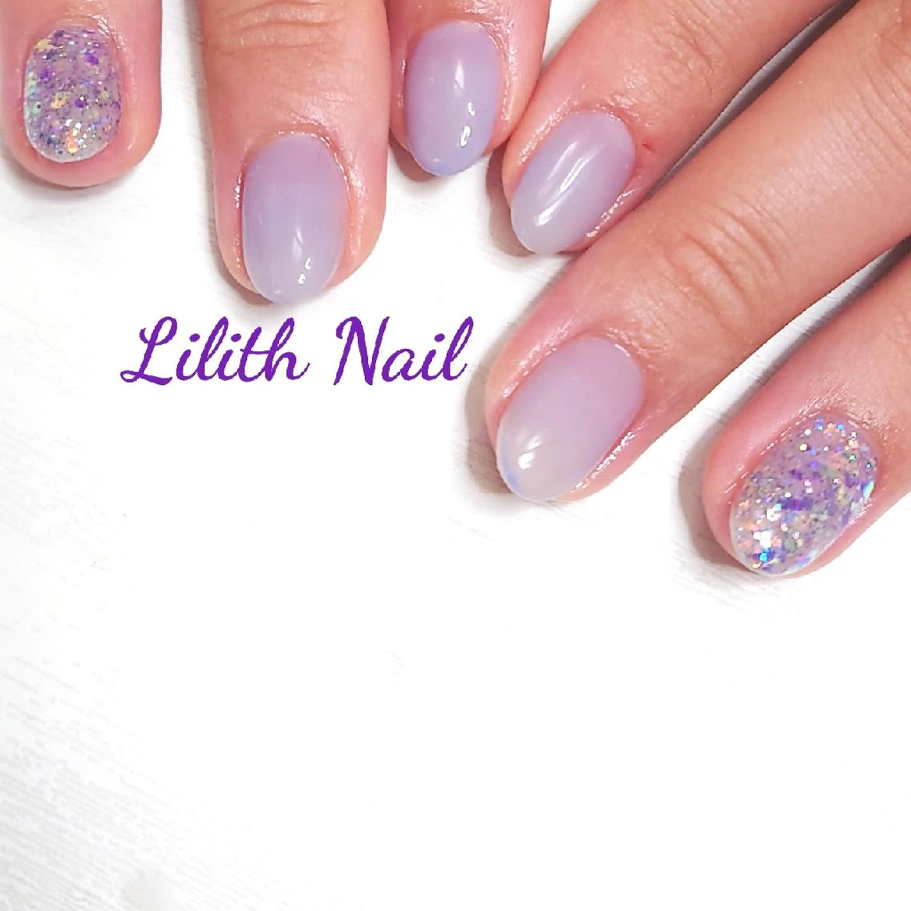 ネイル ラメ(グリッター) ハンドネイル Lilith Nailのネイルデザイン