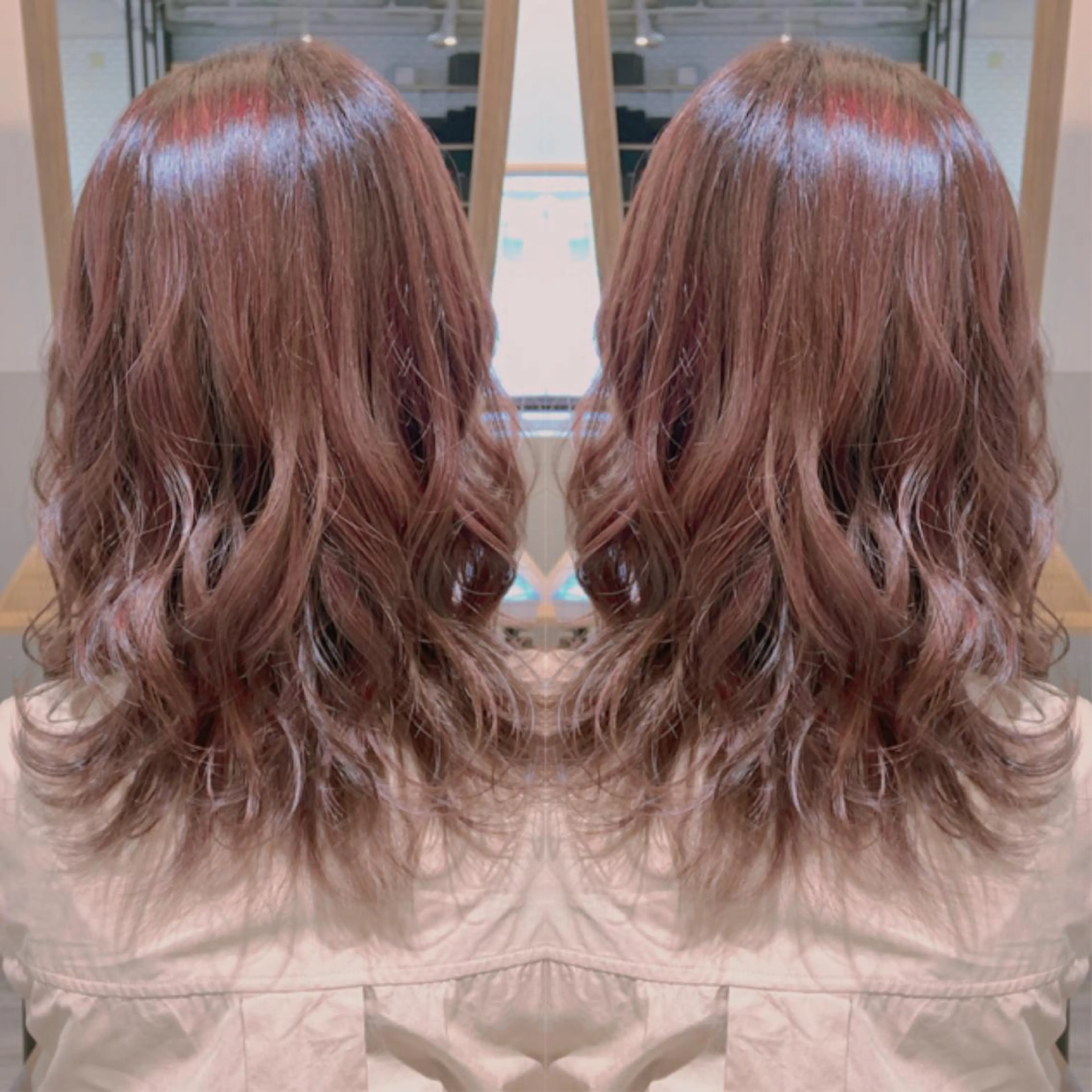 セミロング カラー ヘアアレンジ ブリーチ イルミナカラー ブリーチなしカラー カット ヘアカラー 韓国hair🦋 Nanaのヘアスタイル