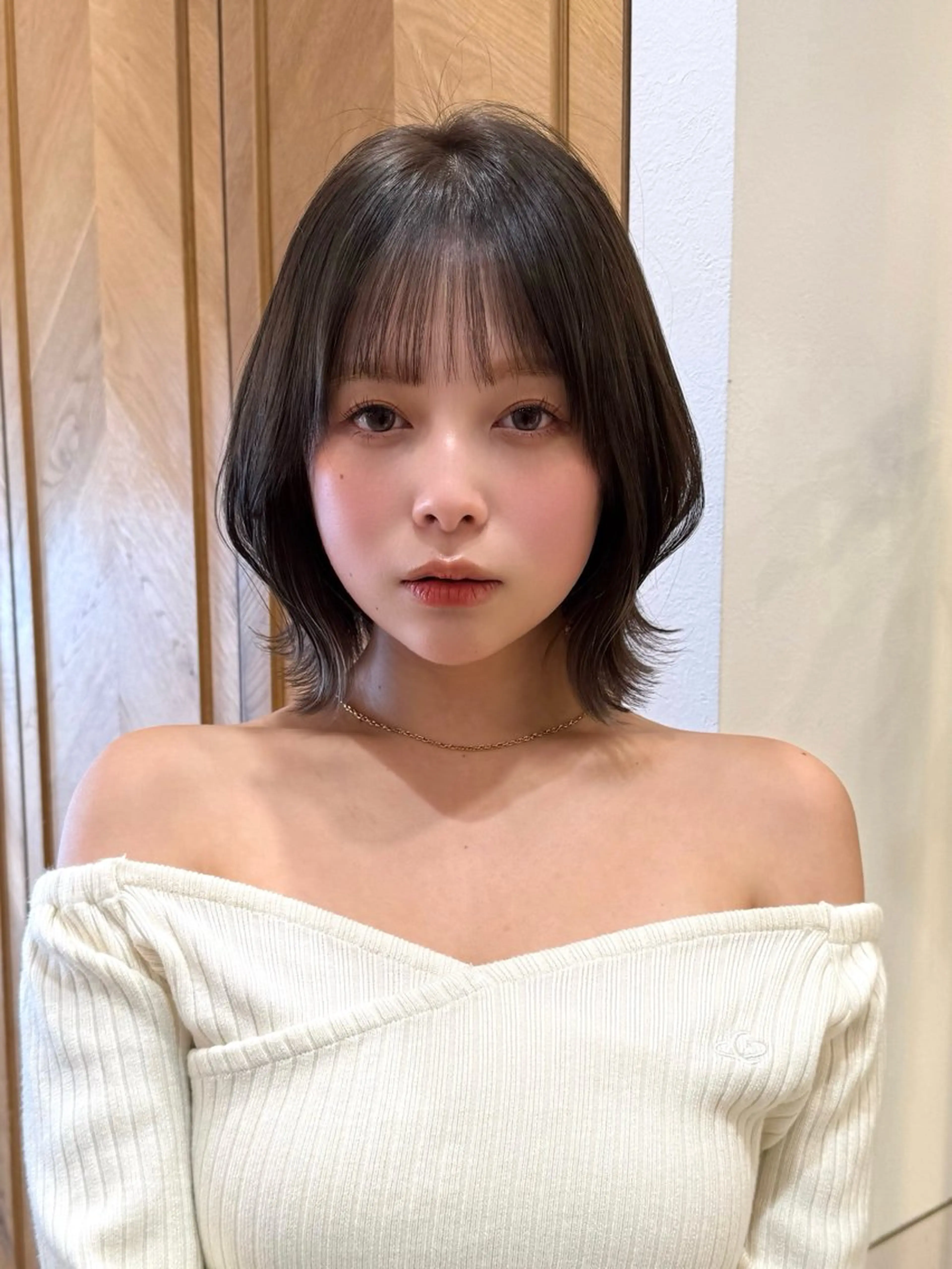 ミディアム カラー カット ヘアカラー トリートメント 新宿/髪質改善/ボブ 韓国レイヤー大重聖斗のヘアスタイル