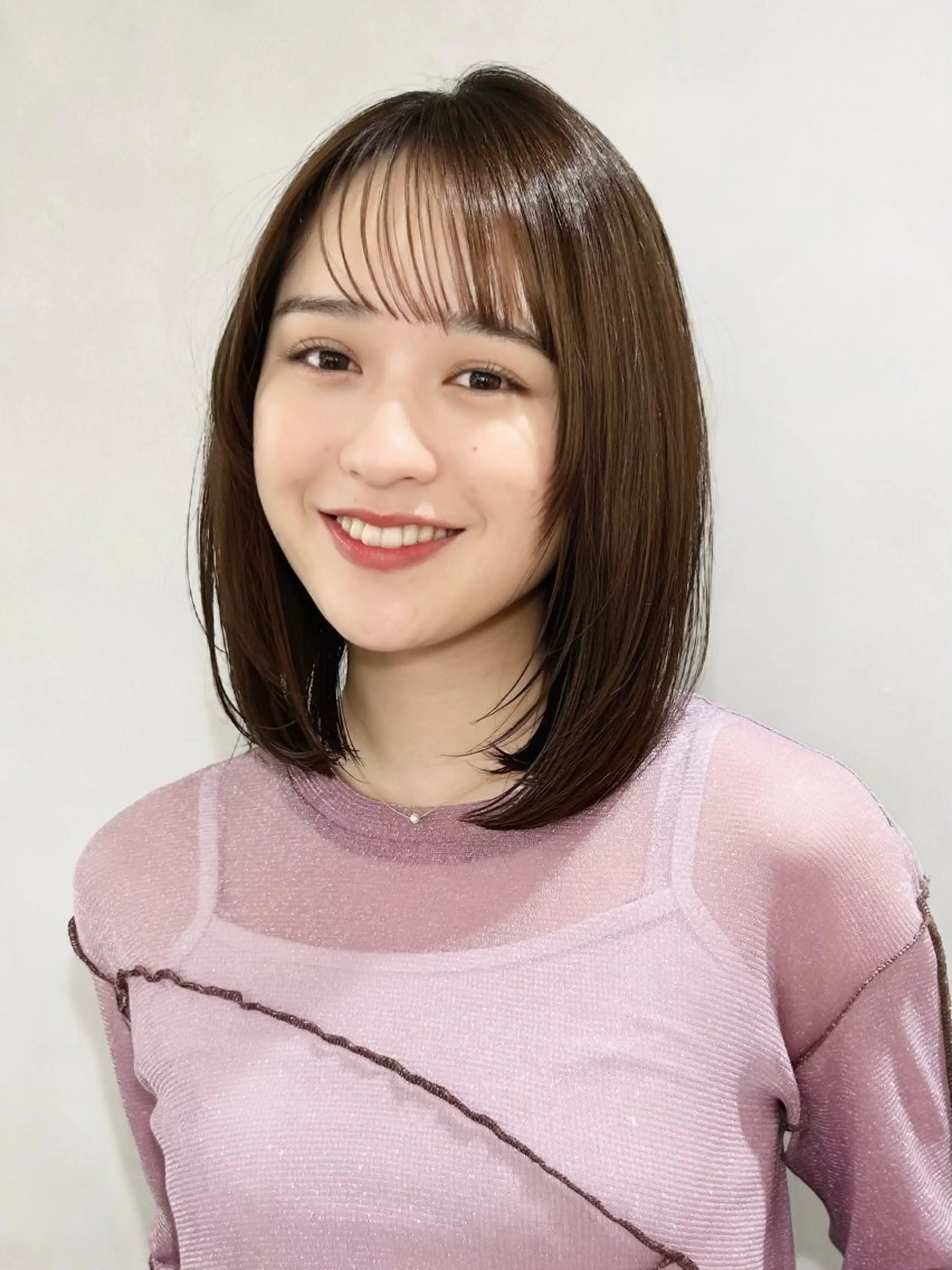 ミディアム カラー ミディアムレイヤー レイヤーカット 池袋/小顔レイヤー/ 顔まわり/taigaのヘアスタイル