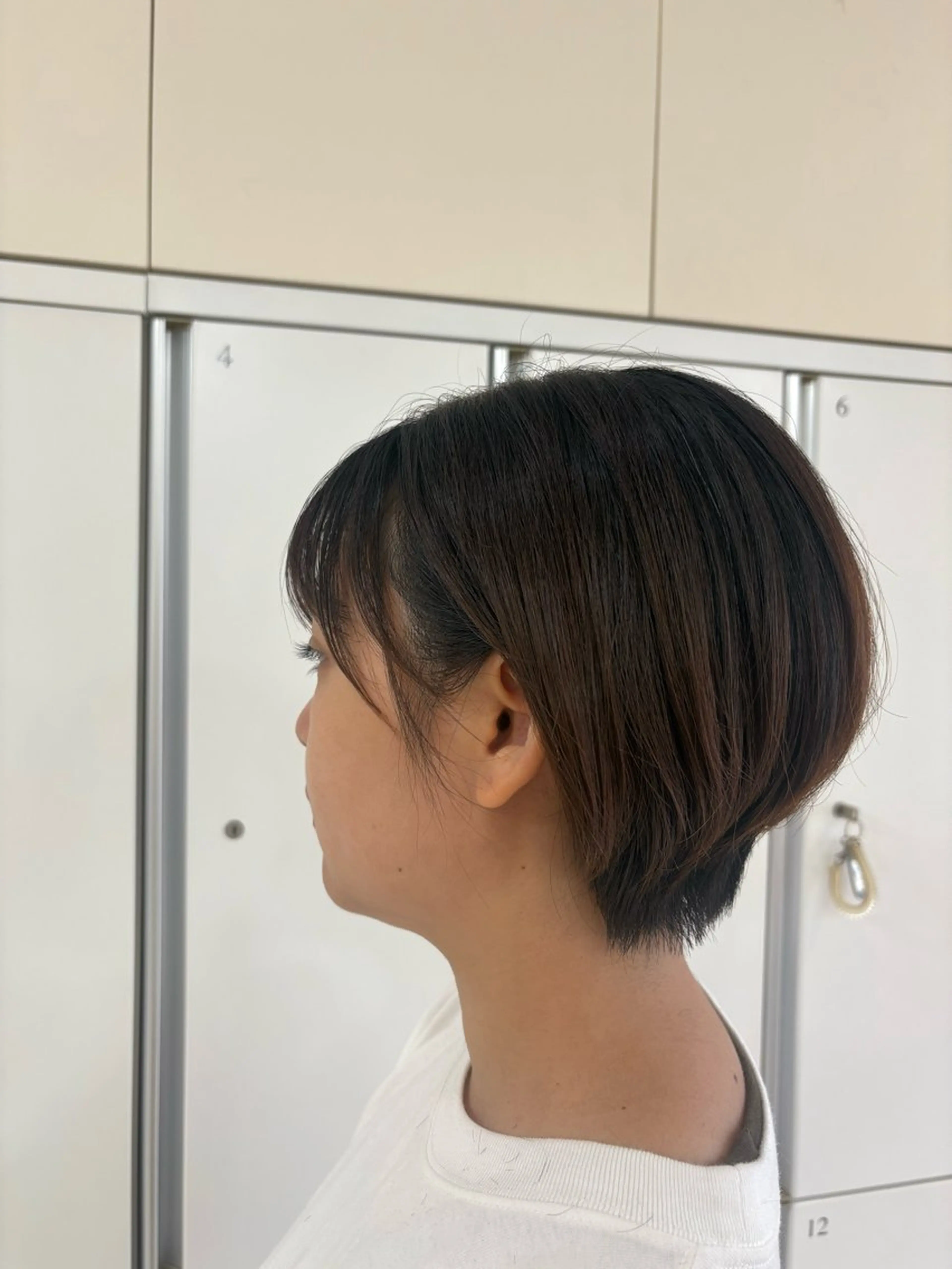 ショート 顔まわりレイヤー 顔周りカット 外国人風カラー ハイライト レイヤーカット カット トリートメント CREA渋沢 モデル募集🌺アイナのヘアスタイル