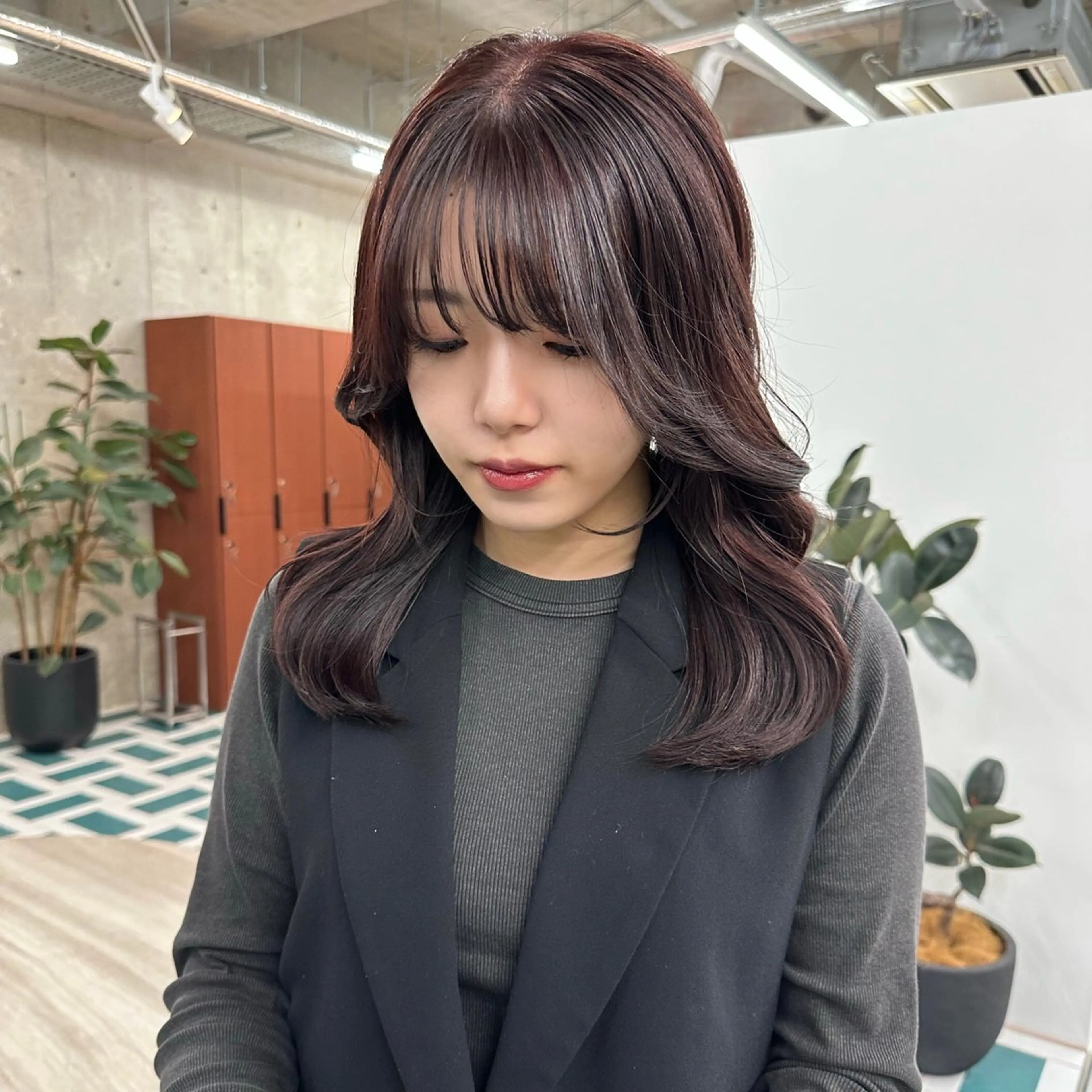 セミロング カラー ボブ/艶髪/栄/ 名古屋/COCOのヘアスタイル