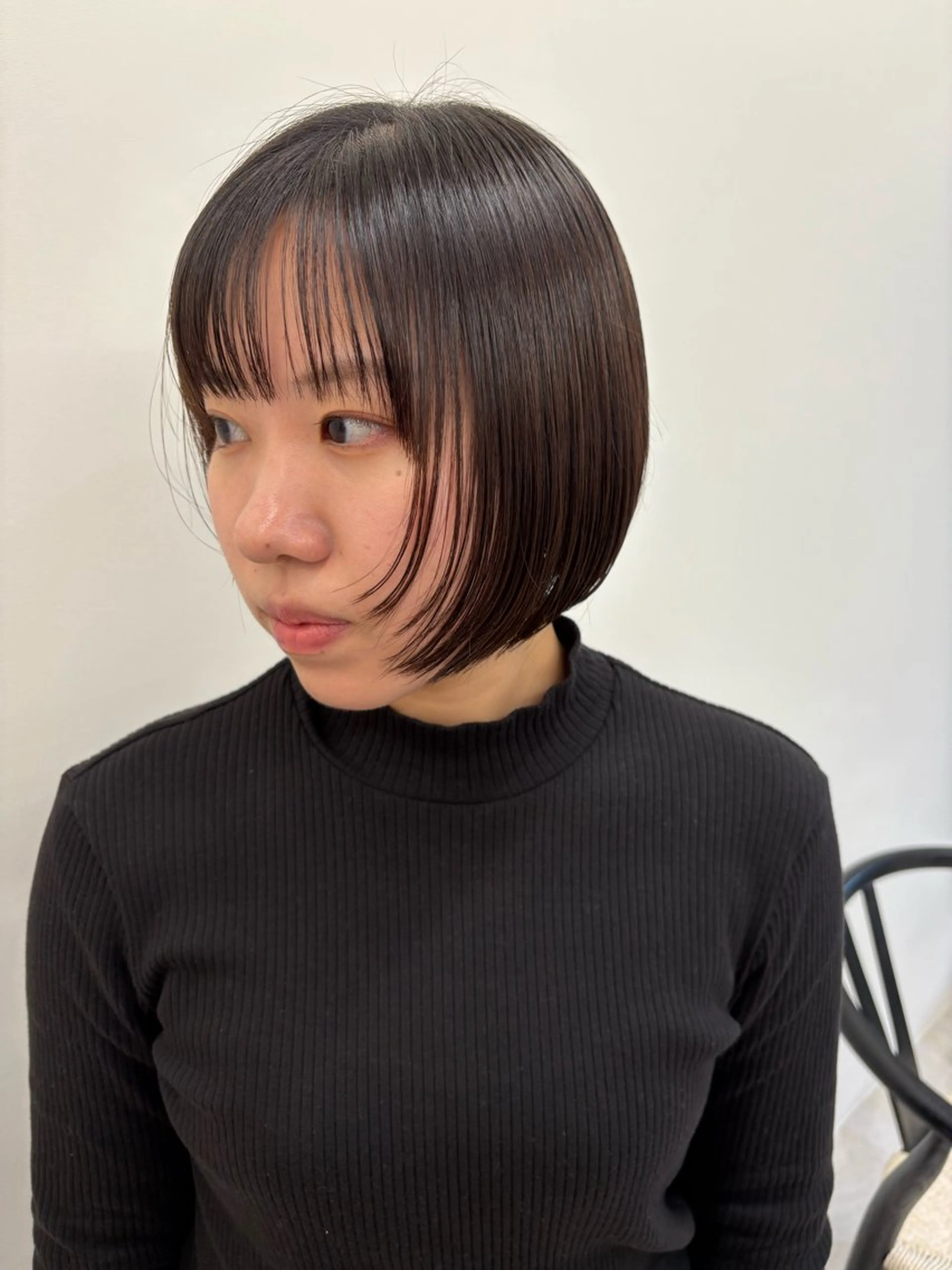 ショート ボブ 顔まわりレイヤー 顔周りカット レイヤーカット 🫧ナギサ/本厚木/ ボブ/ミディアム🫧のヘアスタイル