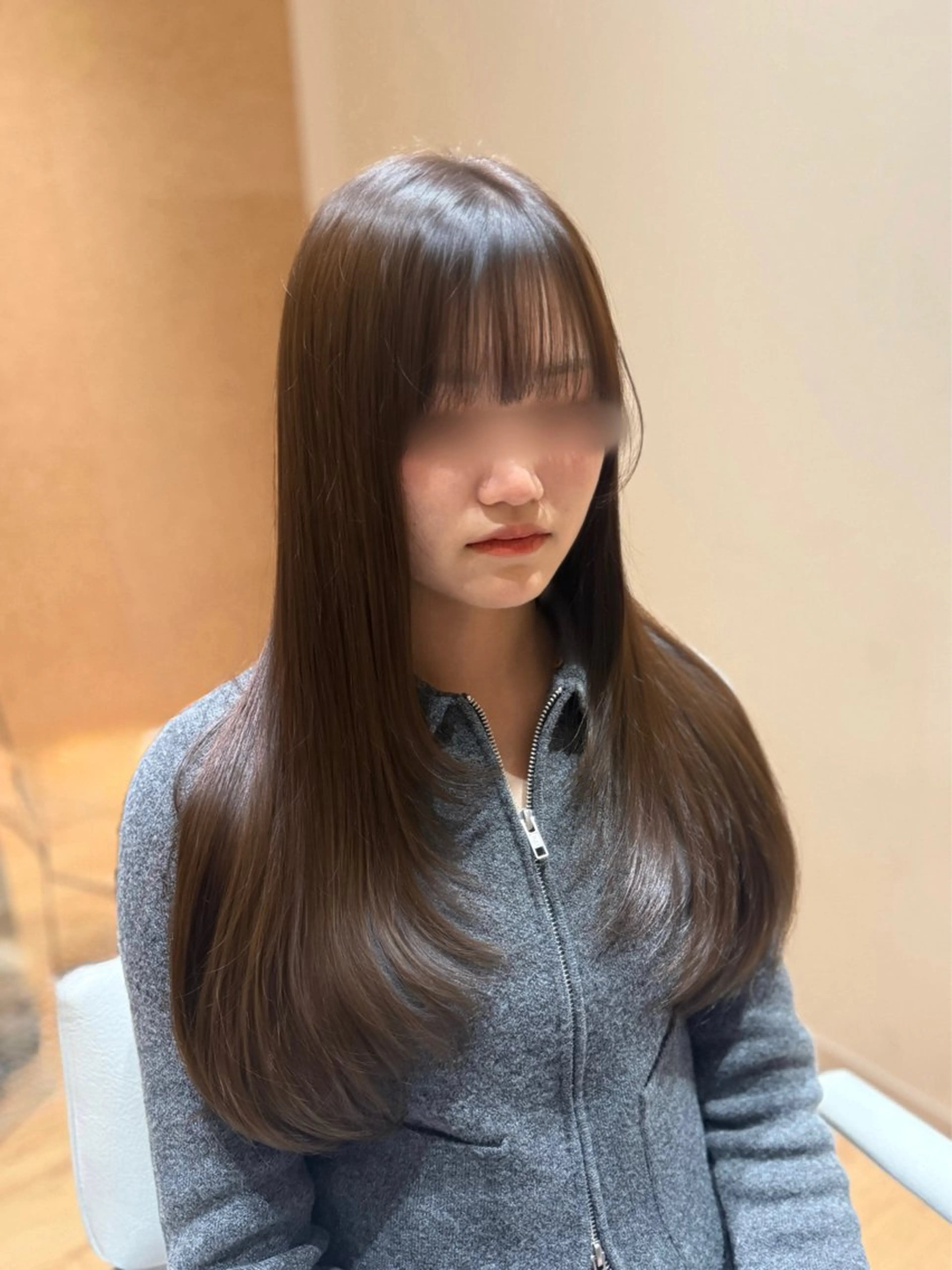 ロング 顔周りカット レイヤーカット カット ヘアカラー トリートメント 岡嶋乃愛/layer cut🌈南船橋のヘアスタイル