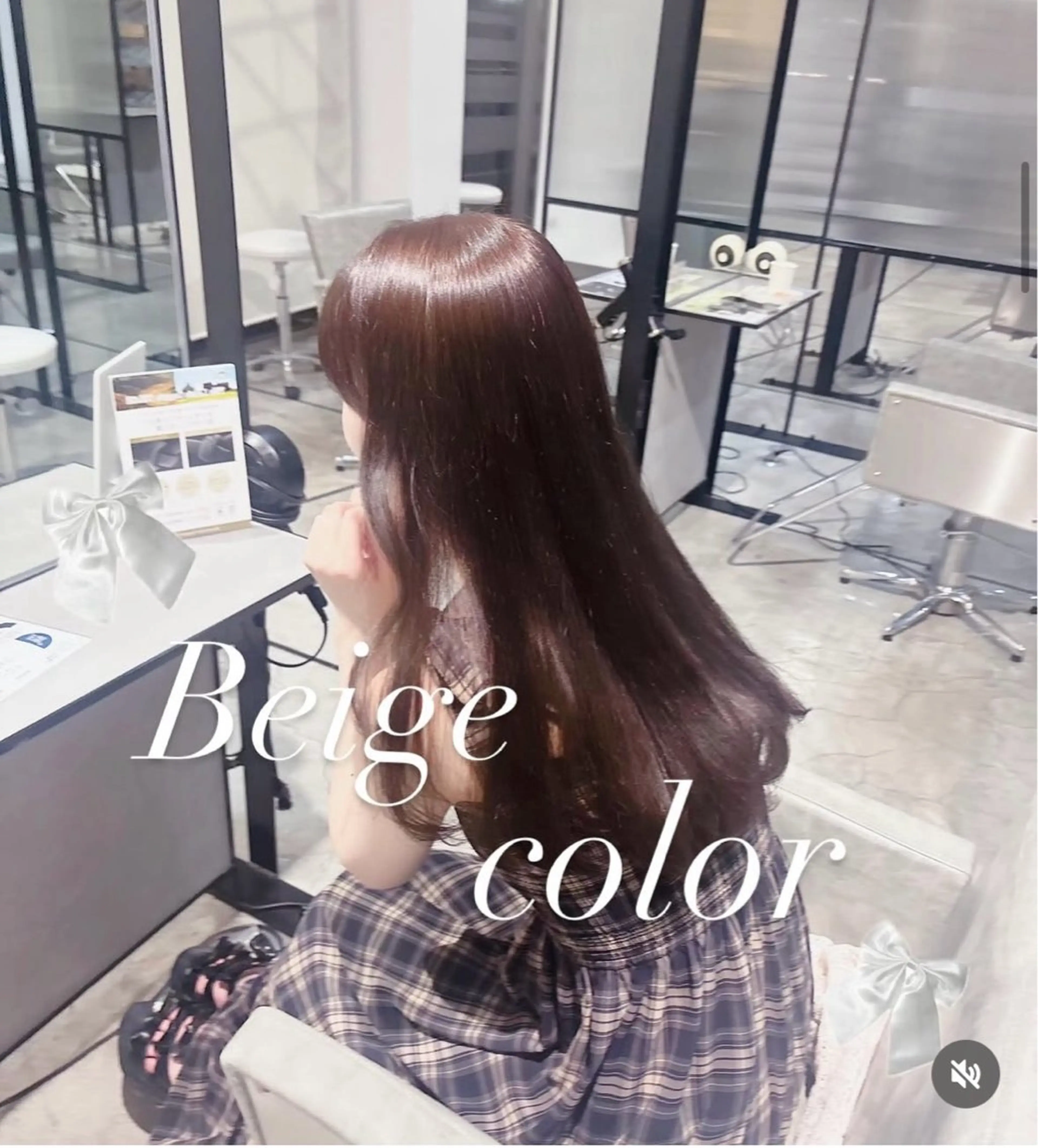 セミロング カット ヘアカラー yui/ラベンダー/ ピンク/ワインレッドのヘアスタイル