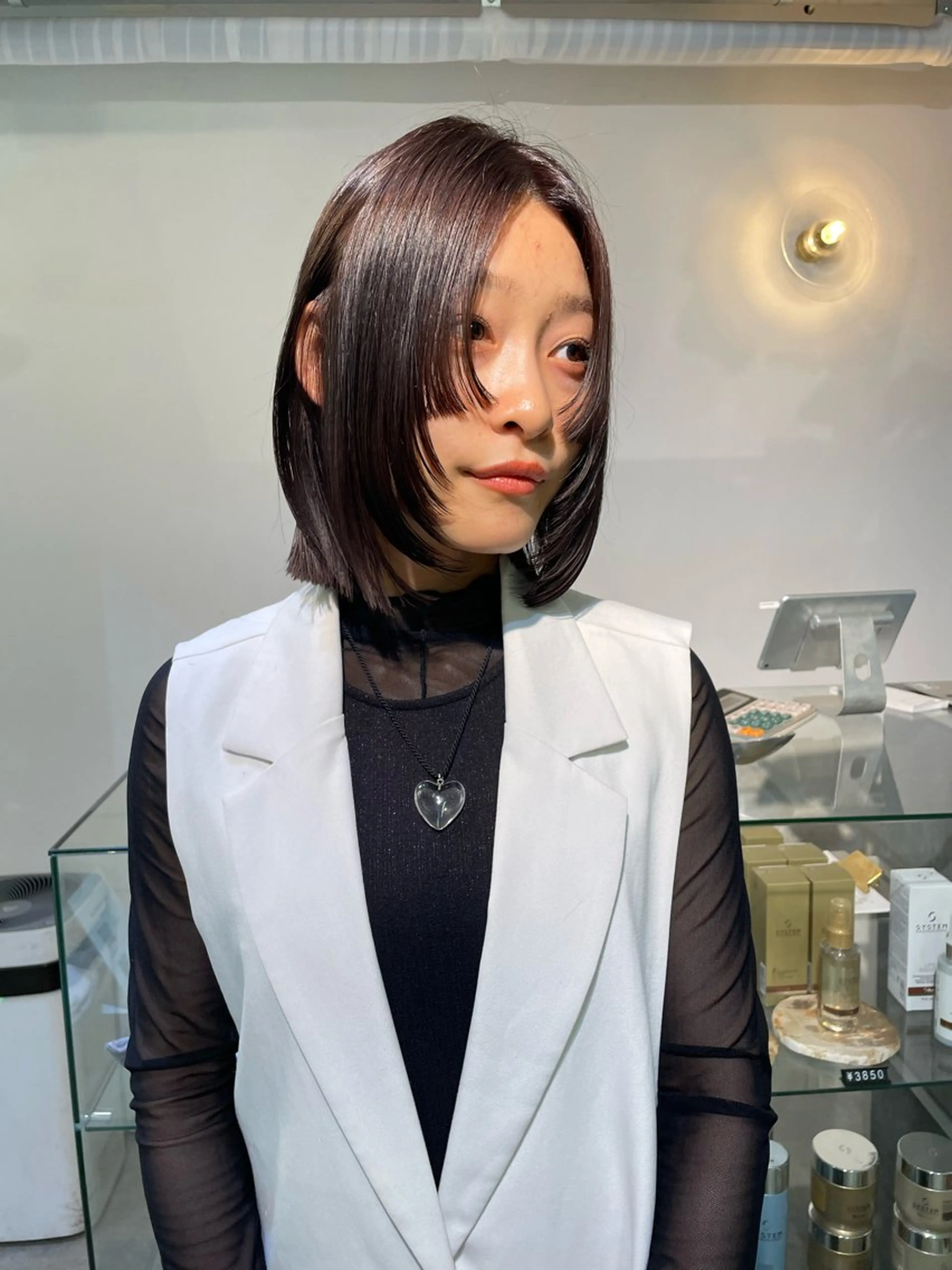 ミディアム カラー 姫カット レイヤーカット カット ヘアカラー トリートメント sakura🌸 レイヤー/韓国ヘアのヘアスタイル