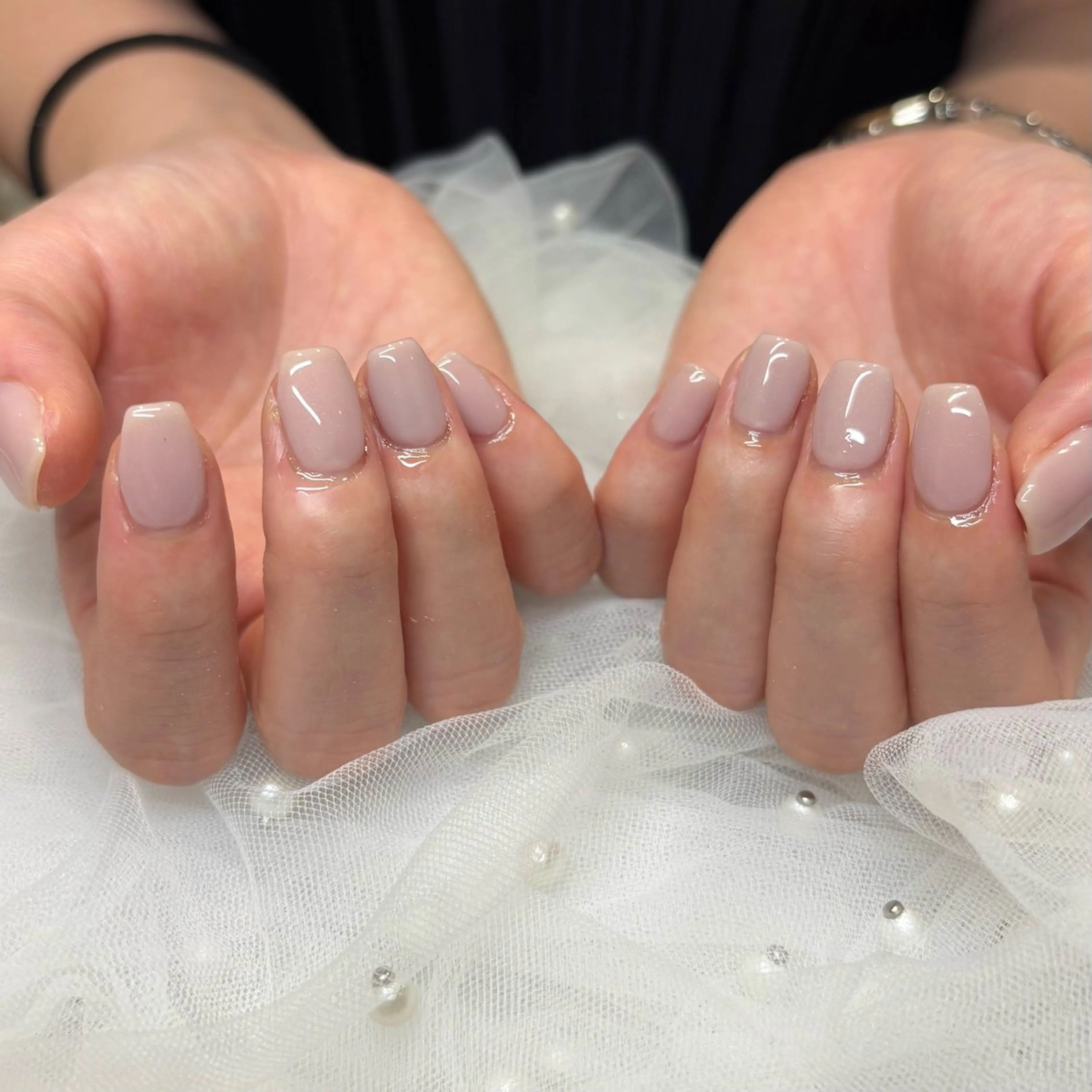 ネイル ワンカラーネイル ピンク ハンドネイル 荒巻 めいのネイルデザイン