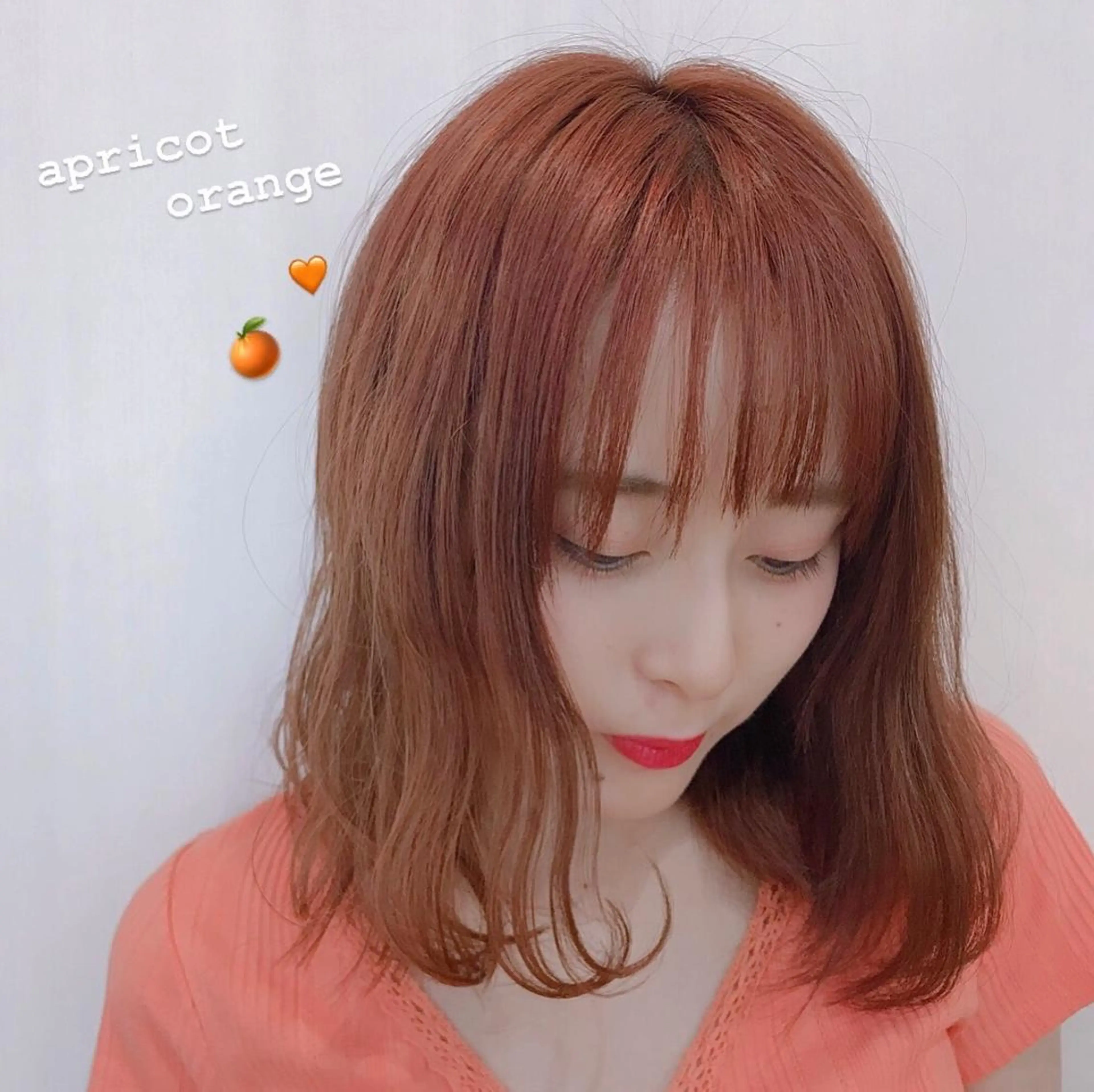 ミディアム カラー ブリーチなしカラー ダブルカラーエクステのヘアスタイル