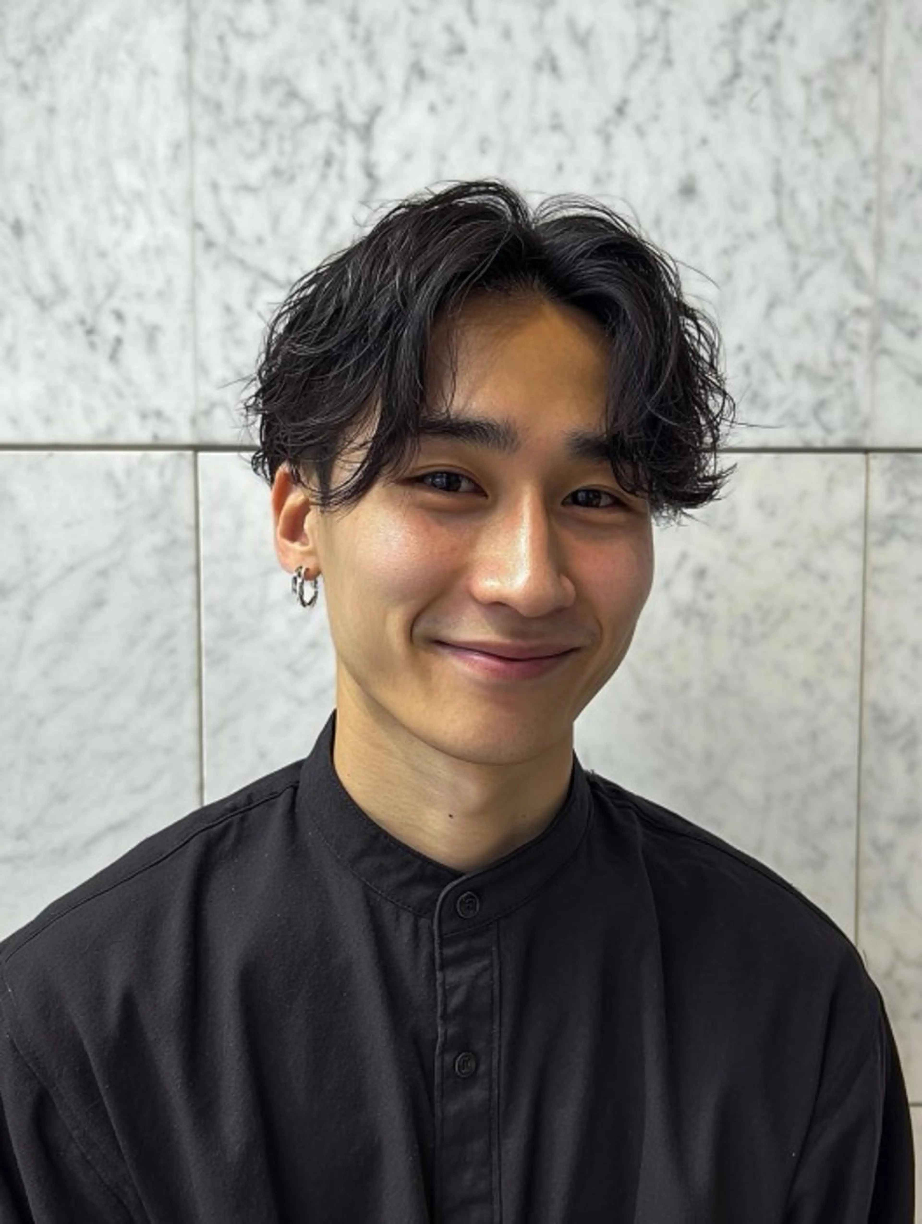 パーマ メンズ フェザーパーマメンズ ツイスパ京都駅前のヘアスタイル