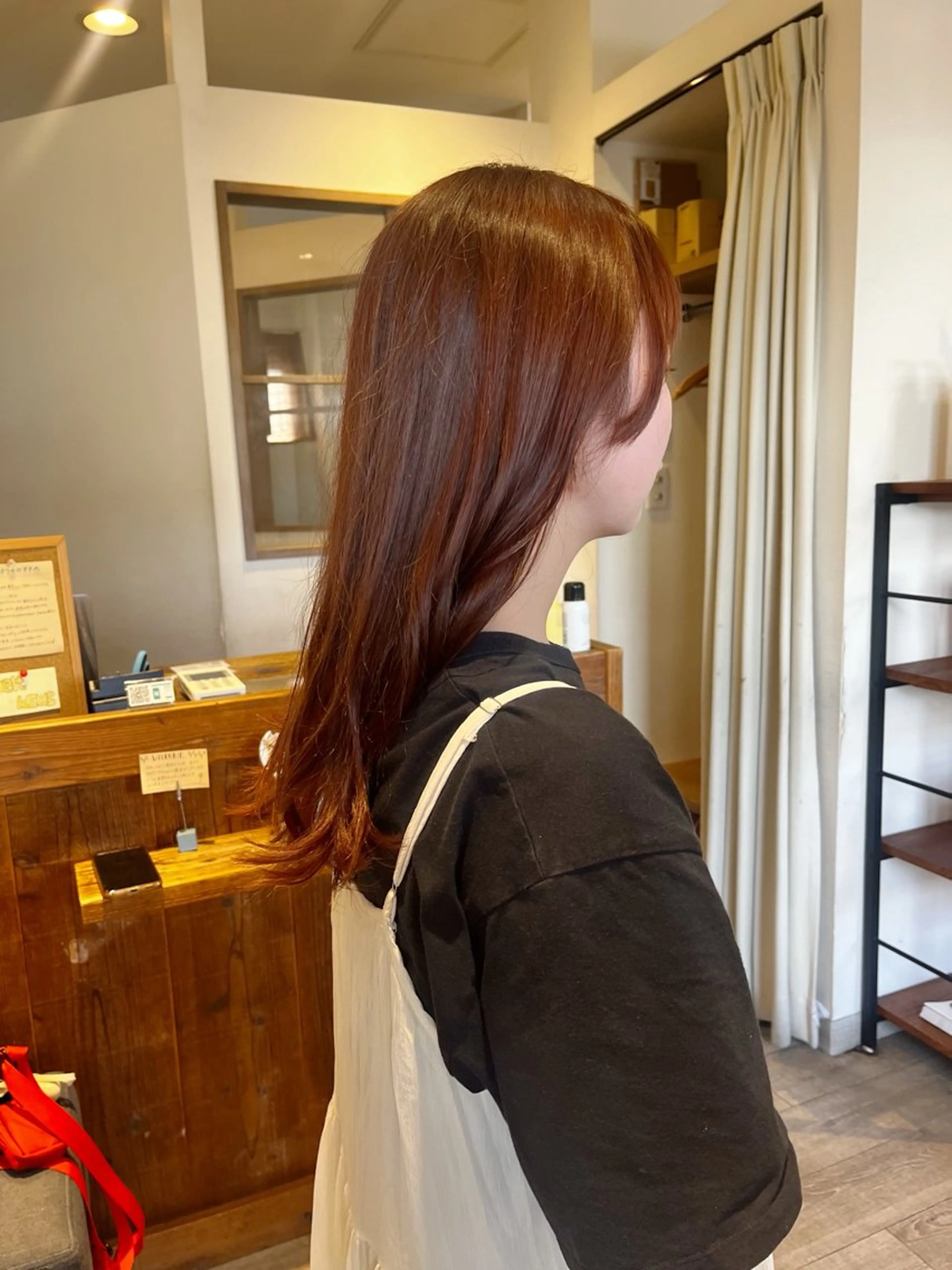 セミロング カラー ブラウンカラー ピンクカラー ピンクブラウン カット ヘアカラー トリートメント ヘッドスパ 上品な暖色/丸みボブ Chie🪷のヘアスタイル