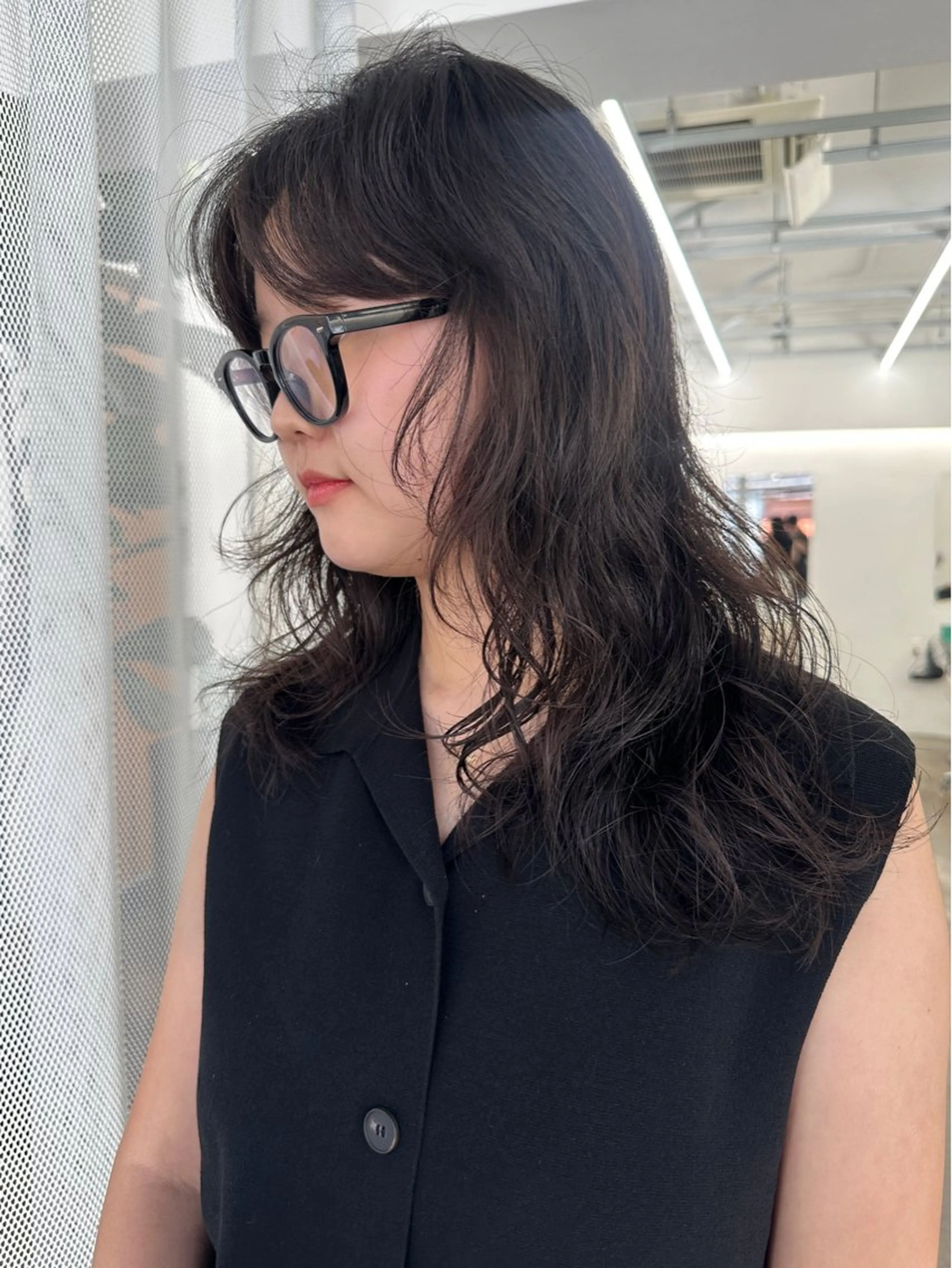 セミロング カラー パーマ カット ヘアカラー パーマ ボブ/レイヤー/ケア パーマ/リュウタのヘアスタイル