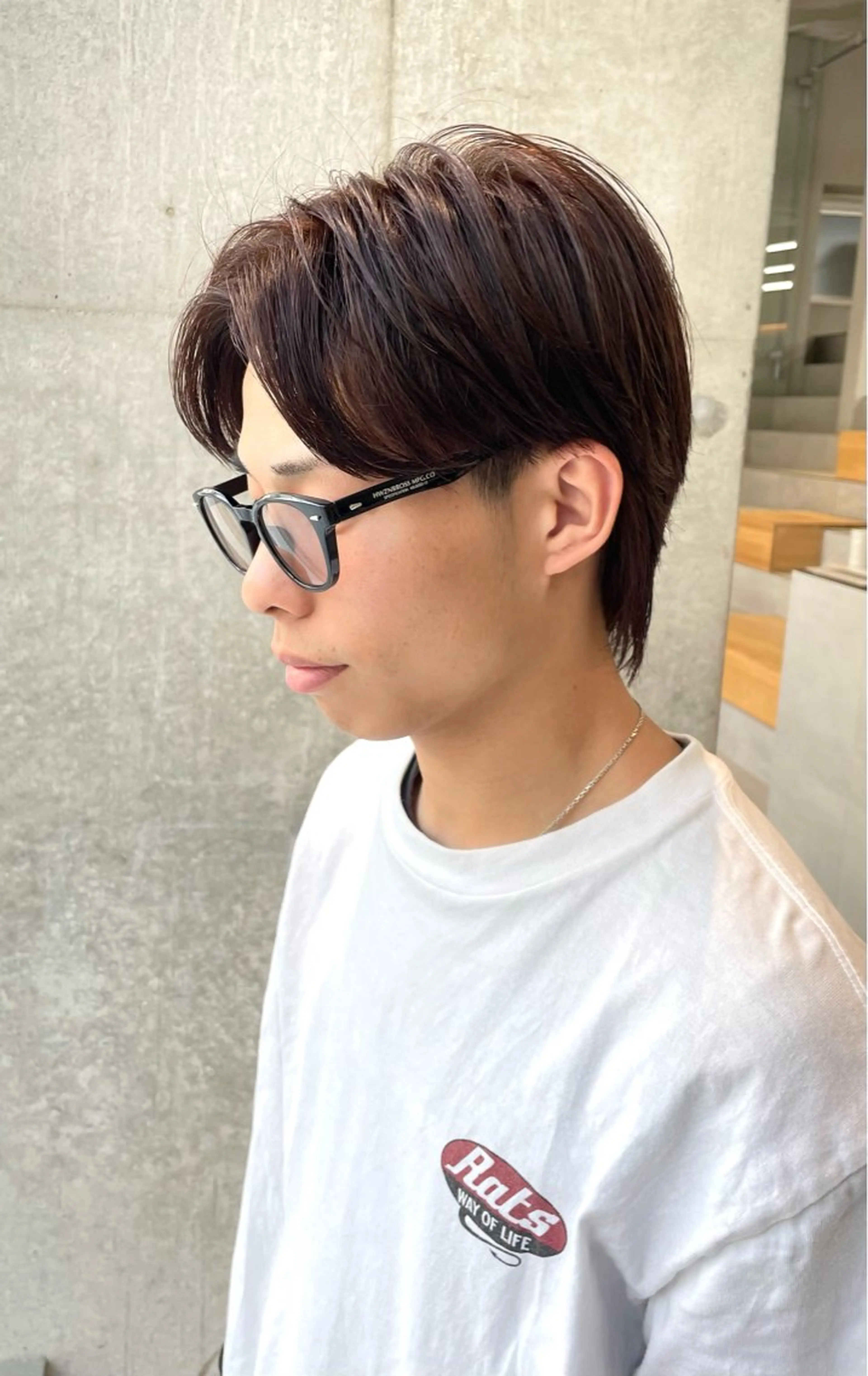 ショート メンズ センターパート 白濱 友樹のヘアスタイル