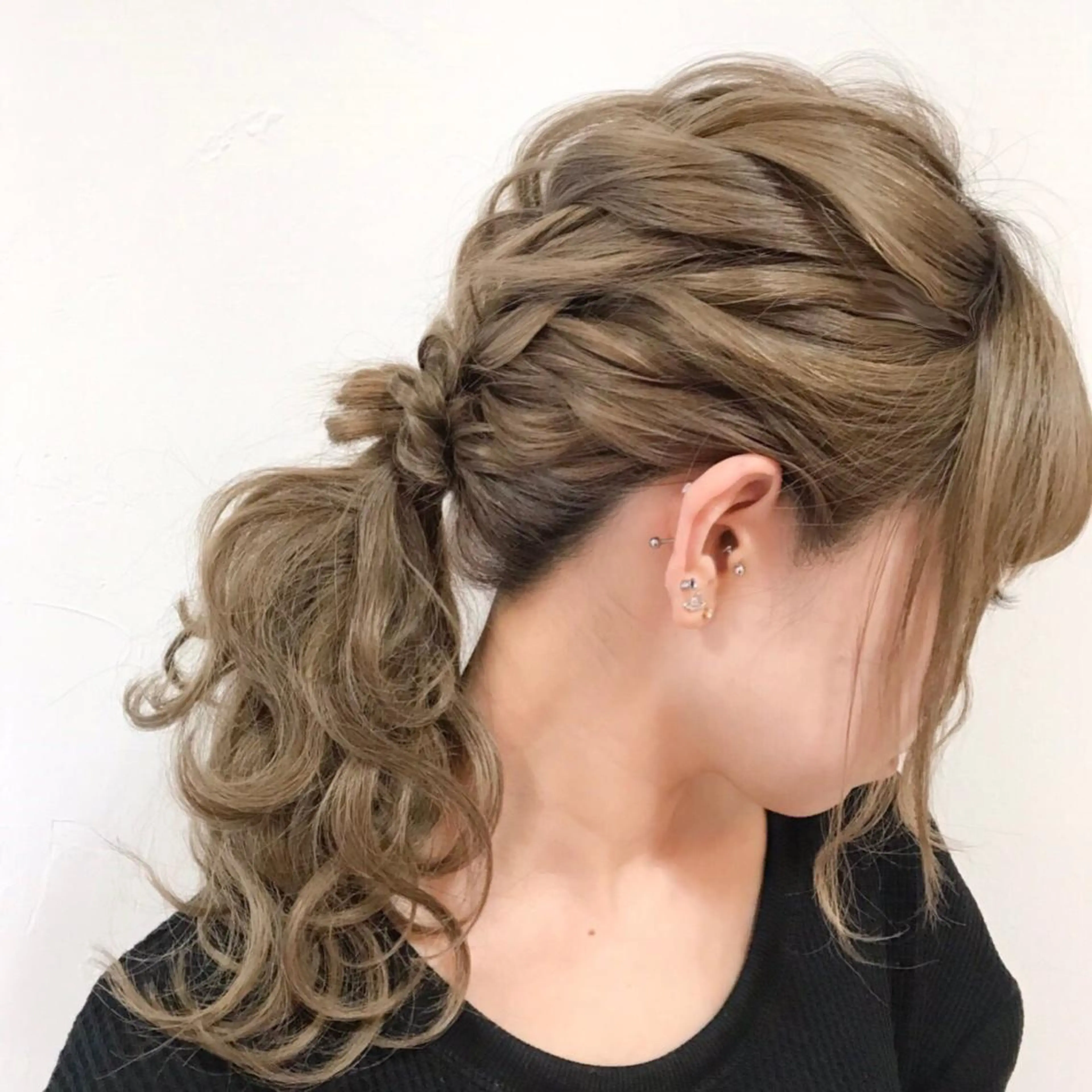 セミロング ヘアアレンジ 簡単アレンジ 🌈限定価格🌈 鈴木　瑛輔のヘアスタイル