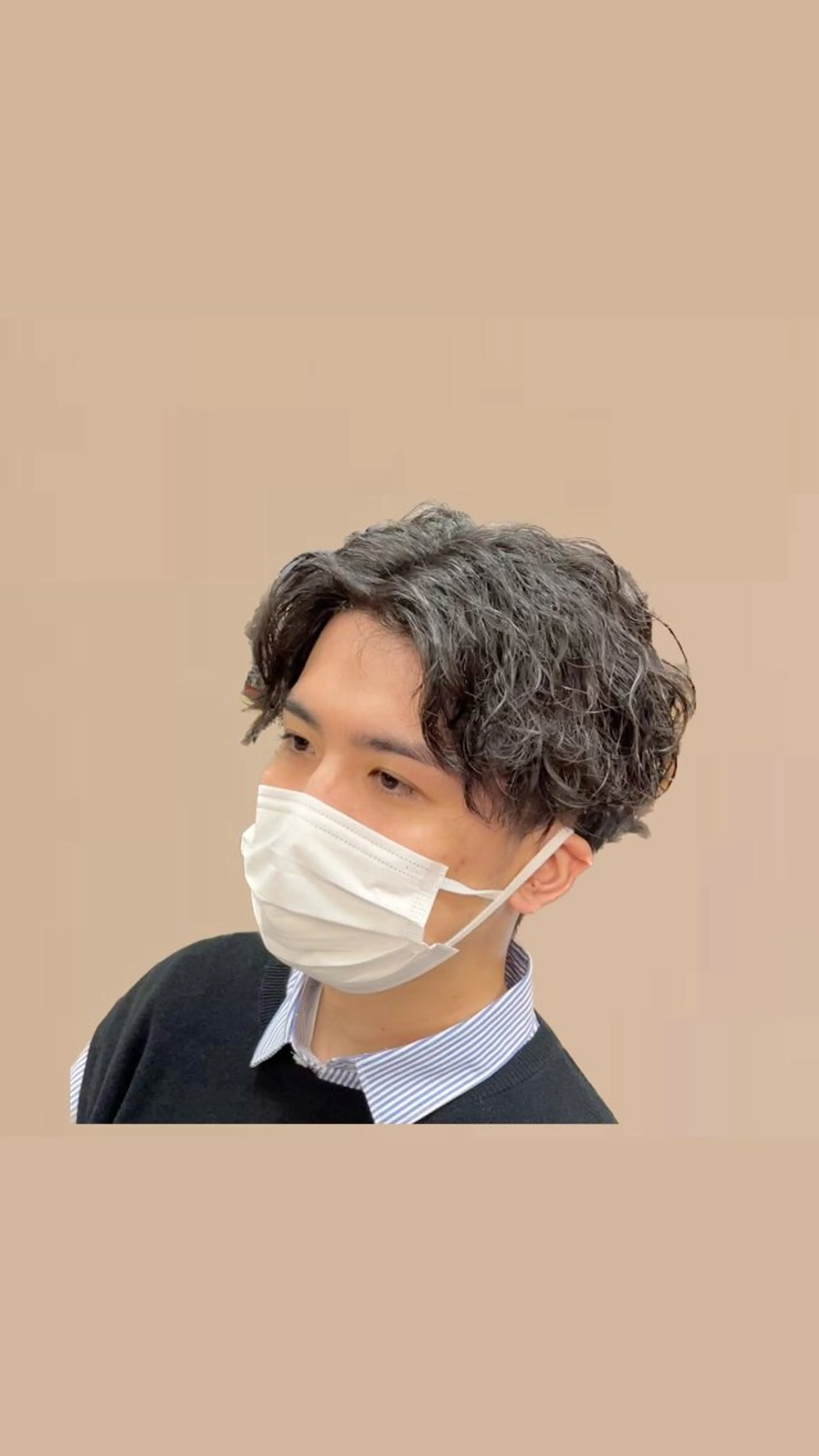 パーマ メンズ メンズパーマ 波巻きパーマ 筋野 稔貴のヘアスタイル