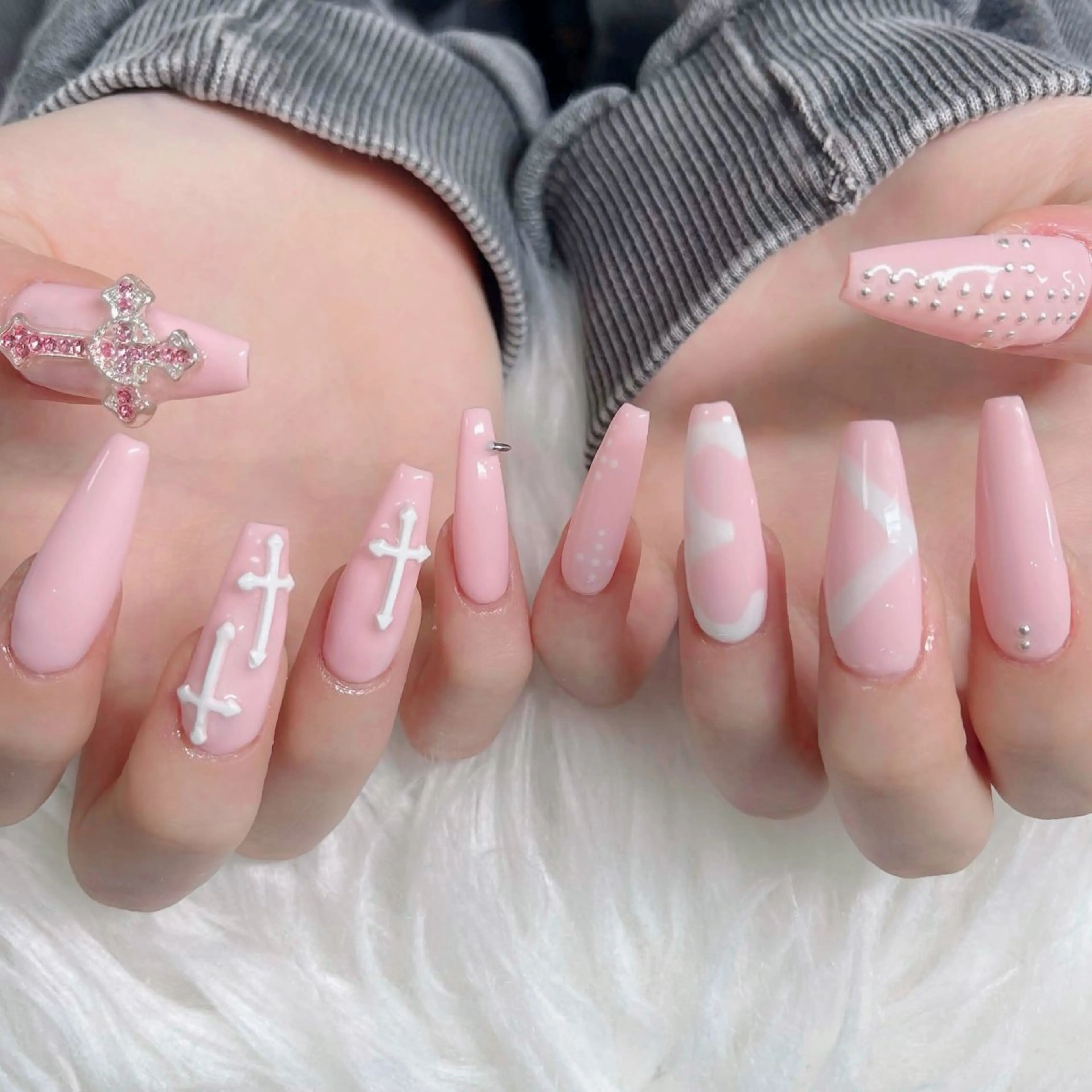ネイル フットネイル フレンチネイル グラデーション 韓国ネイル ロングネイル ハンドネイル Hani Nail Salonのネイルデザイン