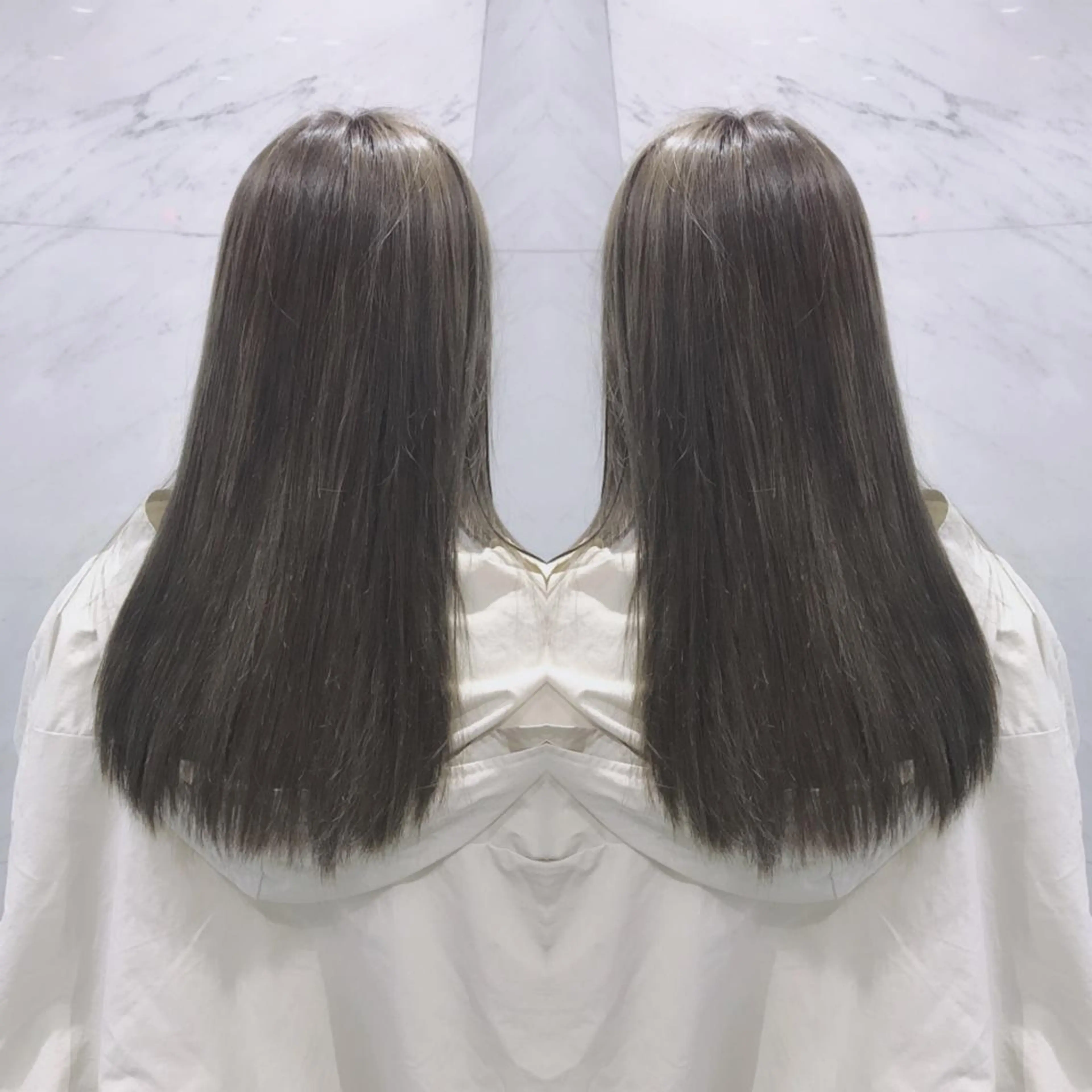 ロング カラー カット ヘアカラー トリートメント 重政 和樹のヘアスタイル