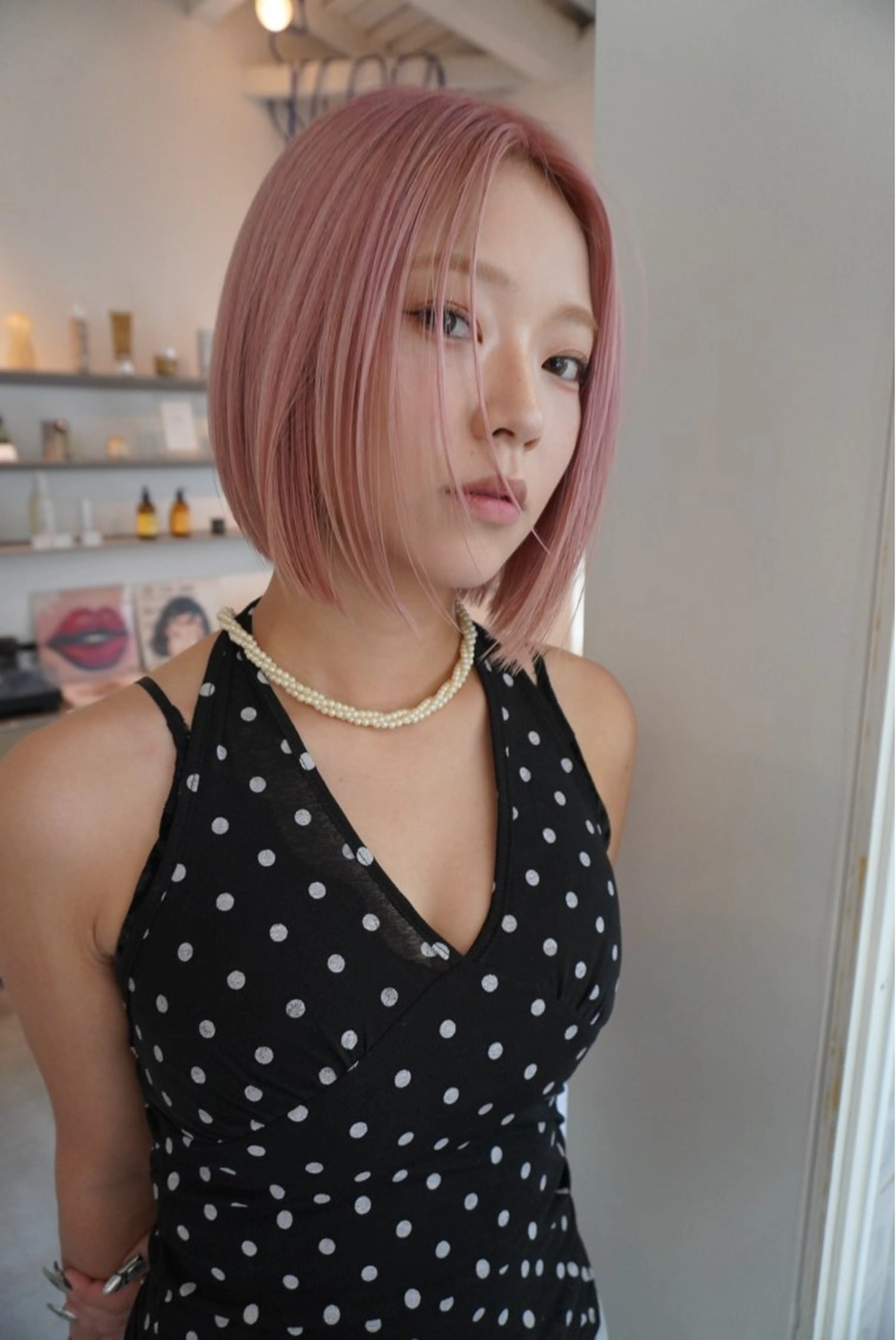 ショート 切りっぱなしボブ ボブ HITOMI 福岡パーマのヘアスタイル
