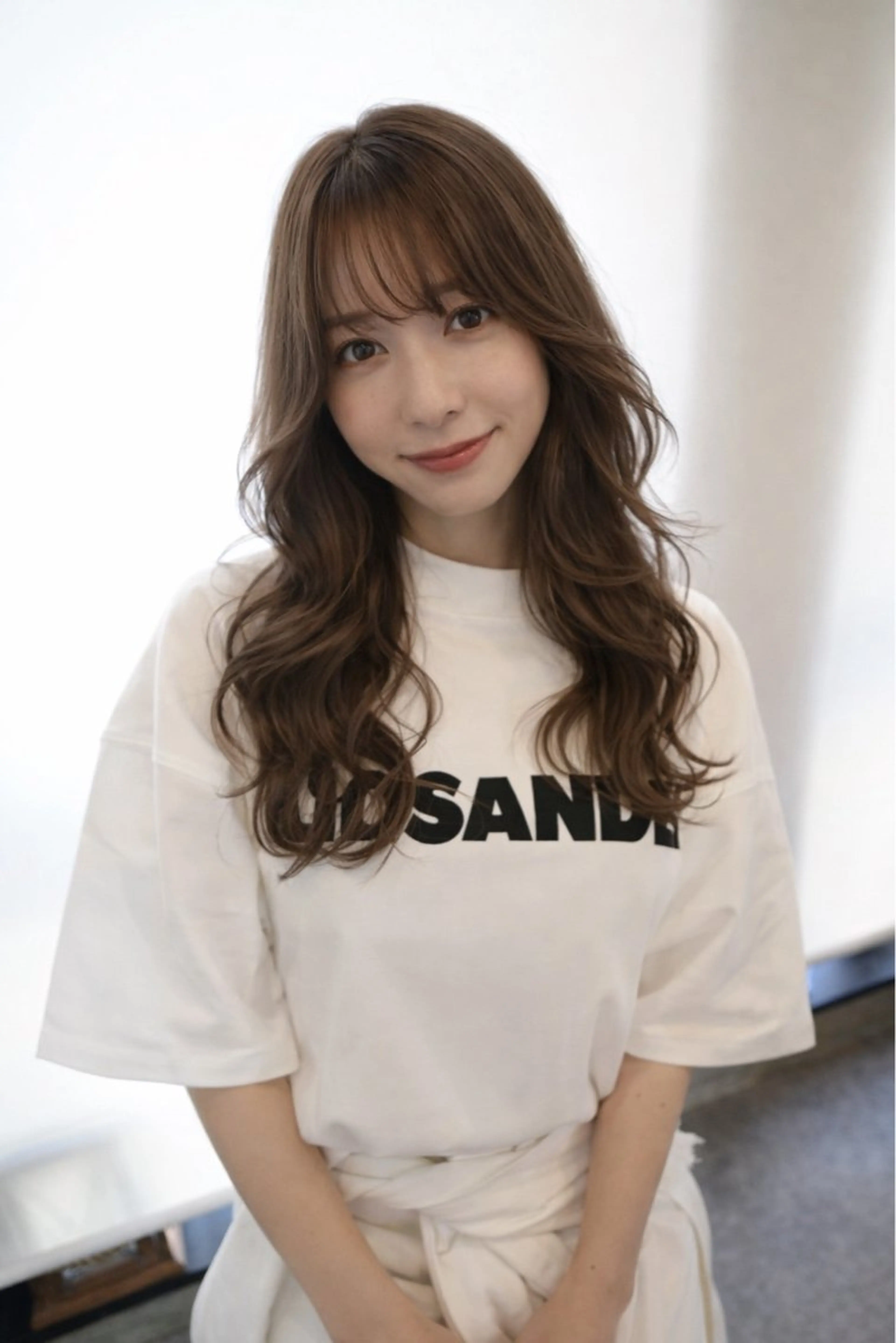 セミロング レイヤーカット LAS 代表 ナガカワ コウヘイのヘアスタイル