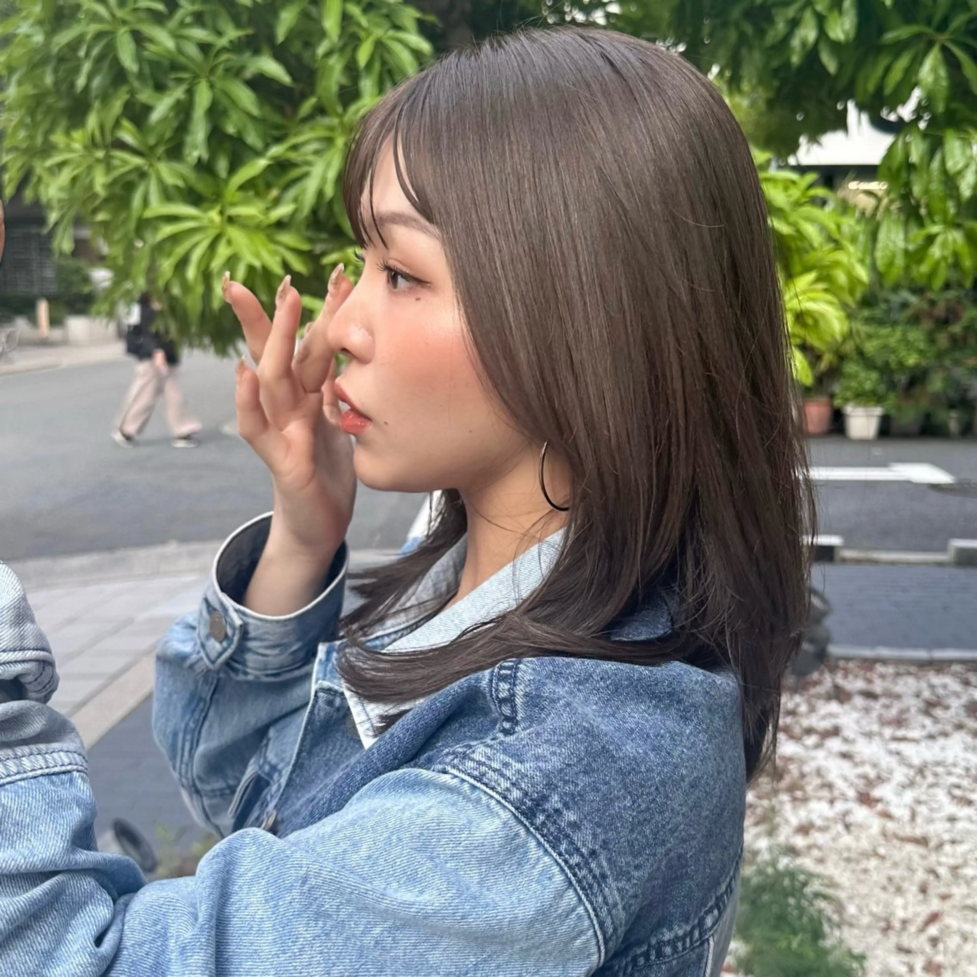 ミディアム カット ヘアカラー トリートメント M所属・ハイトーン/透け感 カラー🎀真香のヘアスタイル