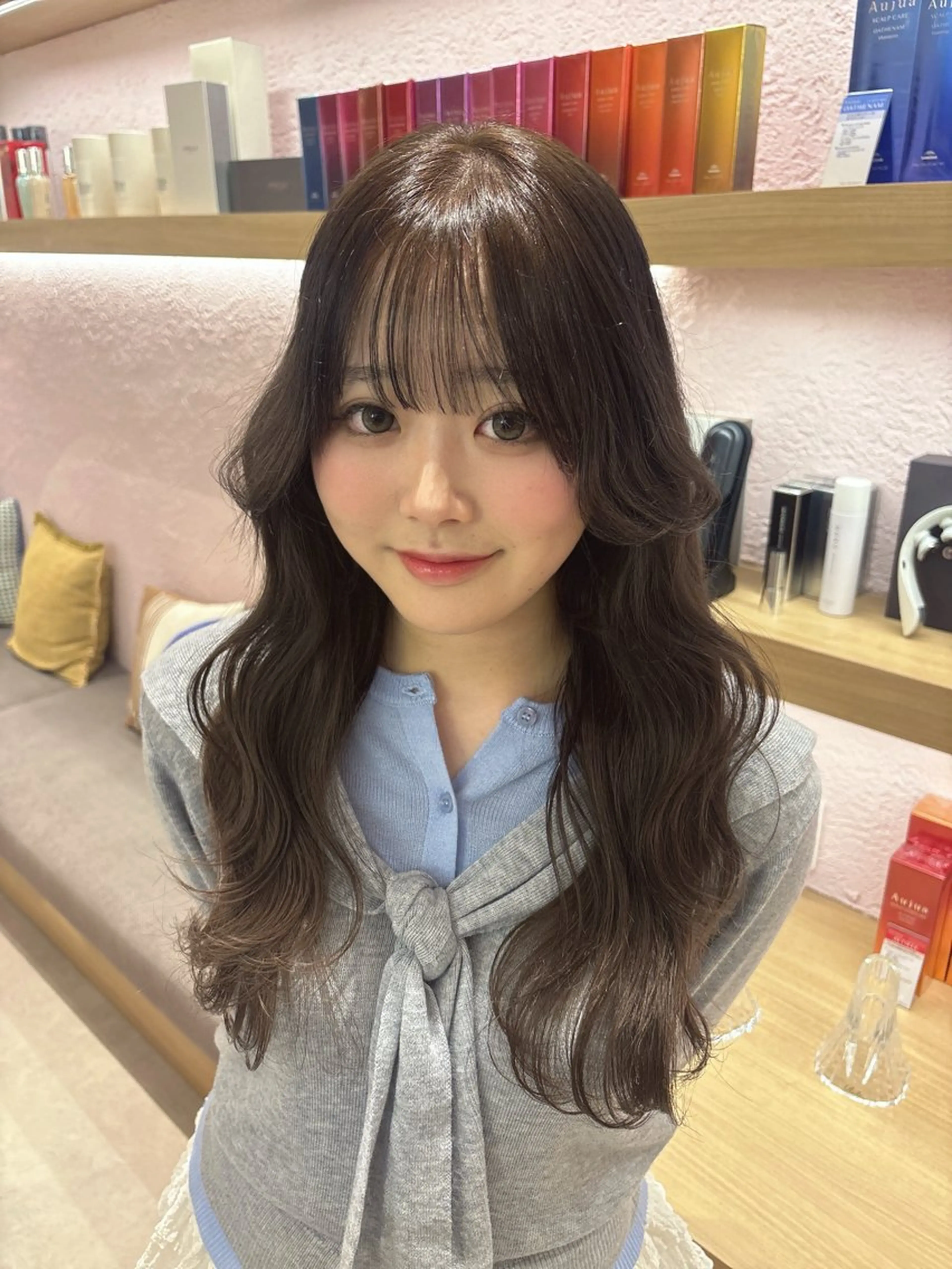 ロング ヘアカラー merc.🧸🫧 平山莉子のヘアスタイル