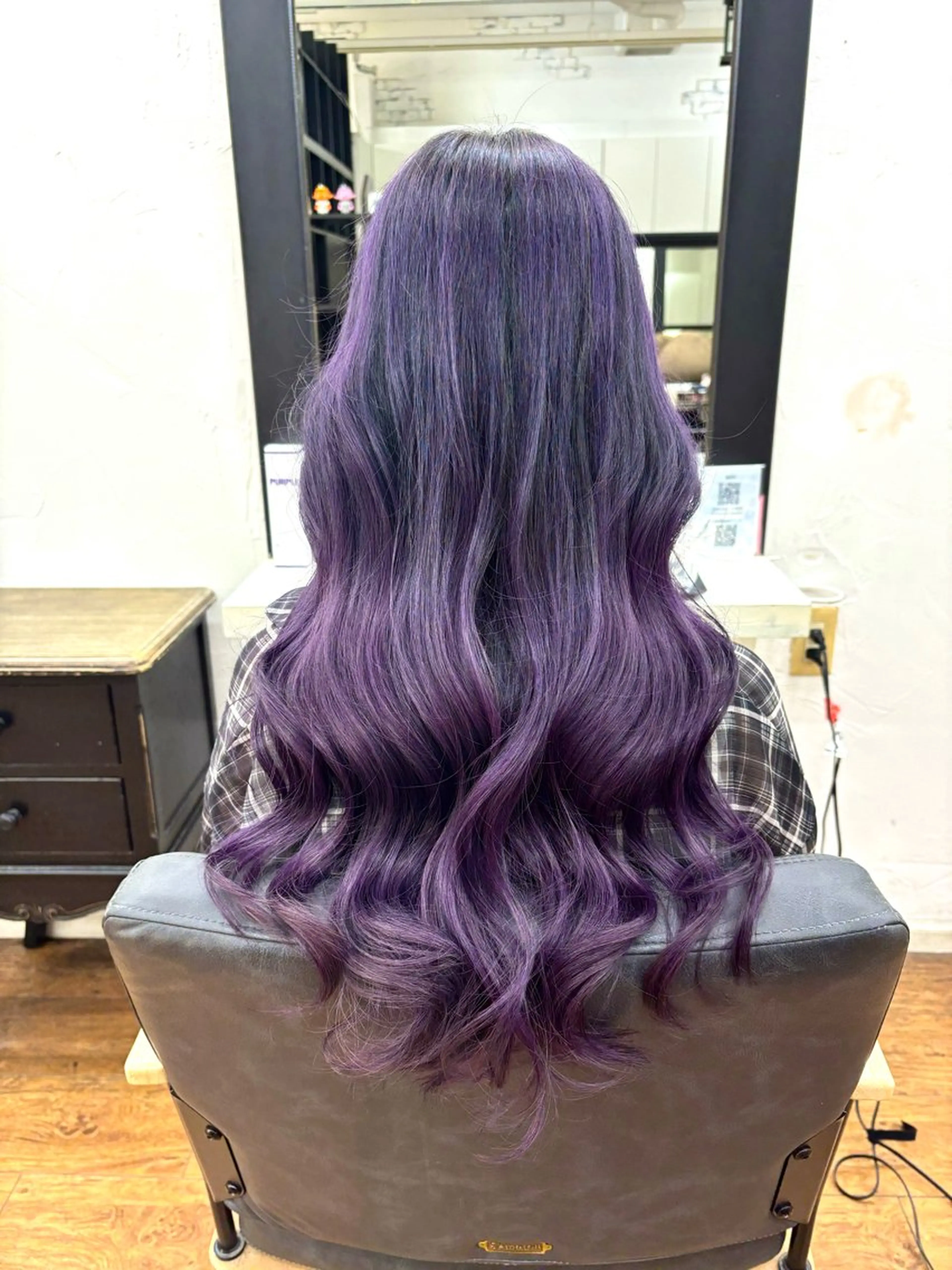 ロング カラー バレイヤージュ ブリーチ レイヤーカット ヘアカラー 香野 優子のヘアスタイル