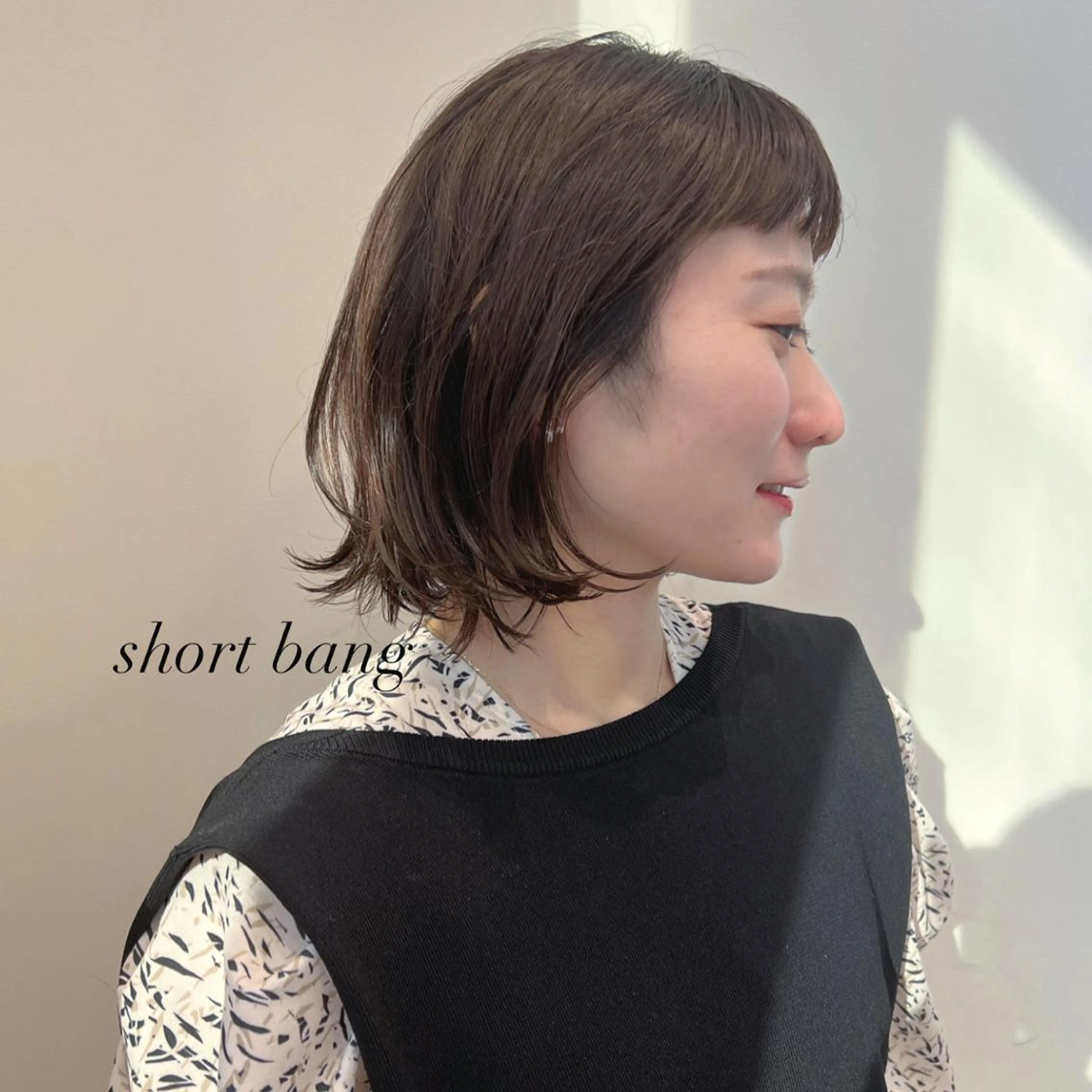 ミディアム カラー パーマ ベージュカラー ブリーチ ブリーチなしカラー ボブ rougy所属・ベリーショート/ パーマ/shioriのヘアスタイル