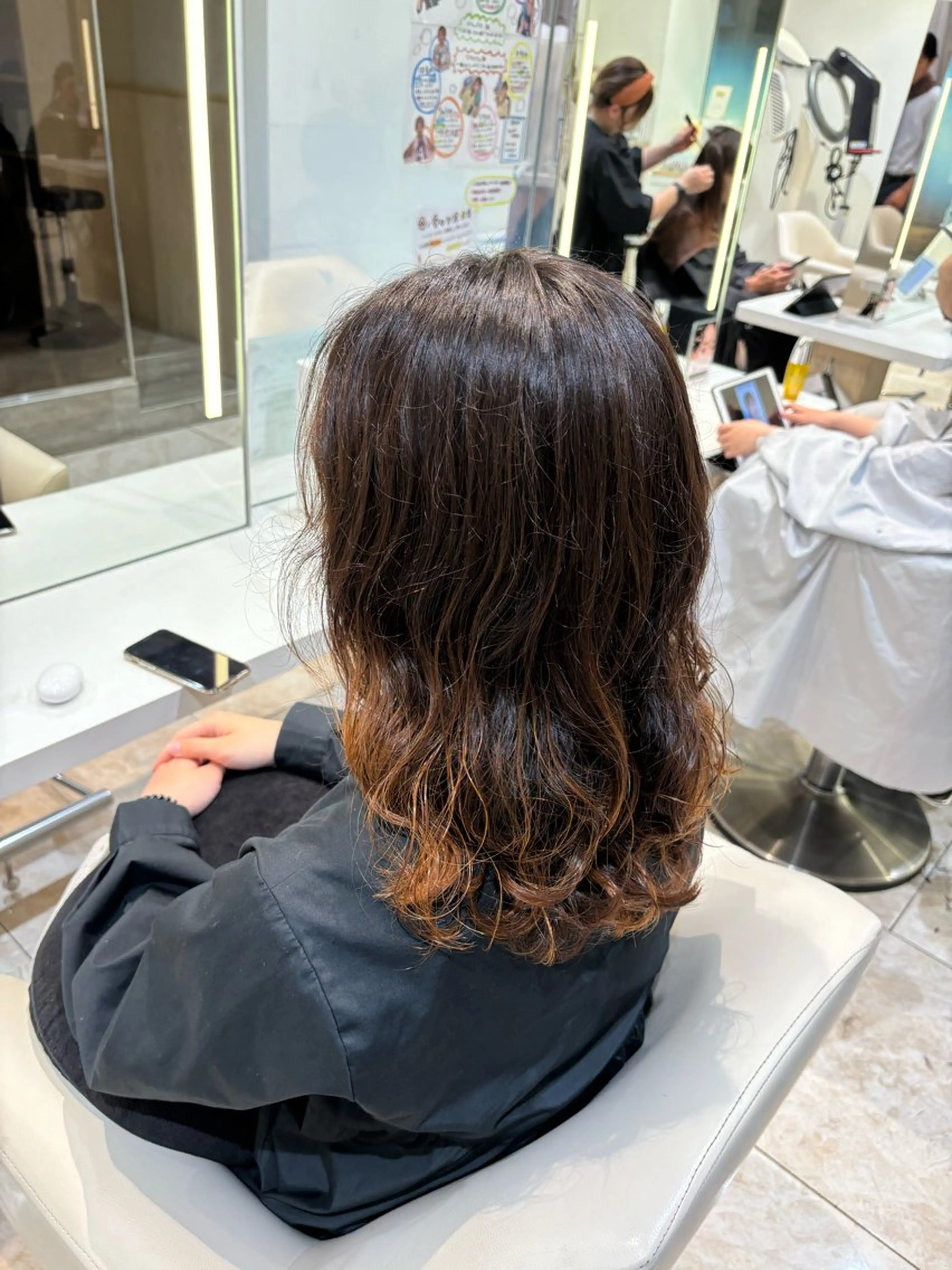 パーマ デジタルパーマ パーマ miho‪𓂃 暖色/レイヤーカットのヘアスタイル
