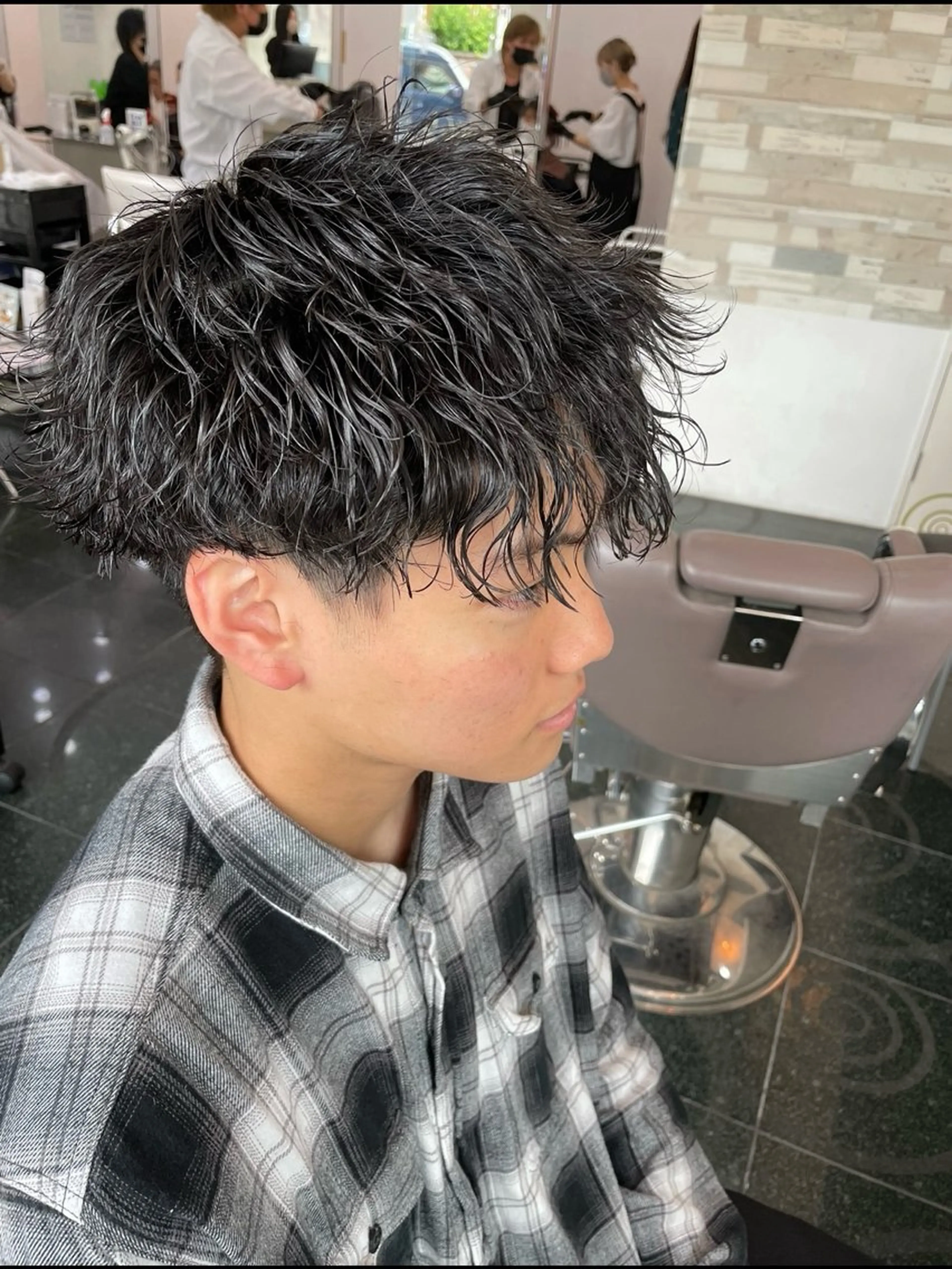 ショート パーマ メンズ カット パーマ トリートメント 💇🏻‍♂️パーマ ニキ✨本田龍斗のヘアスタイル