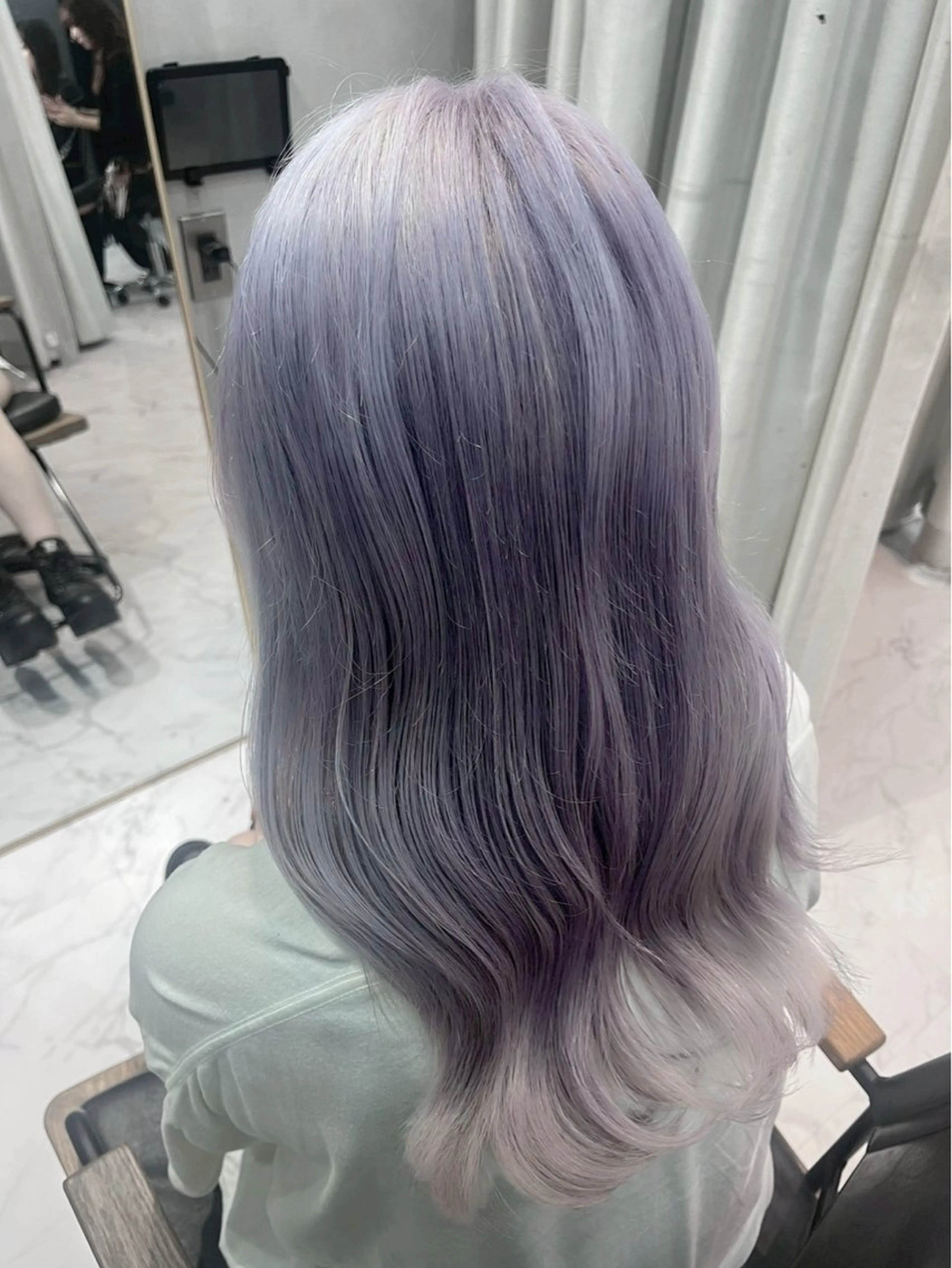 ロング カラー カット ヘアカラー トリートメント ハイトーン/韓国風/ 艶髪/吉祥寺のヘアスタイル