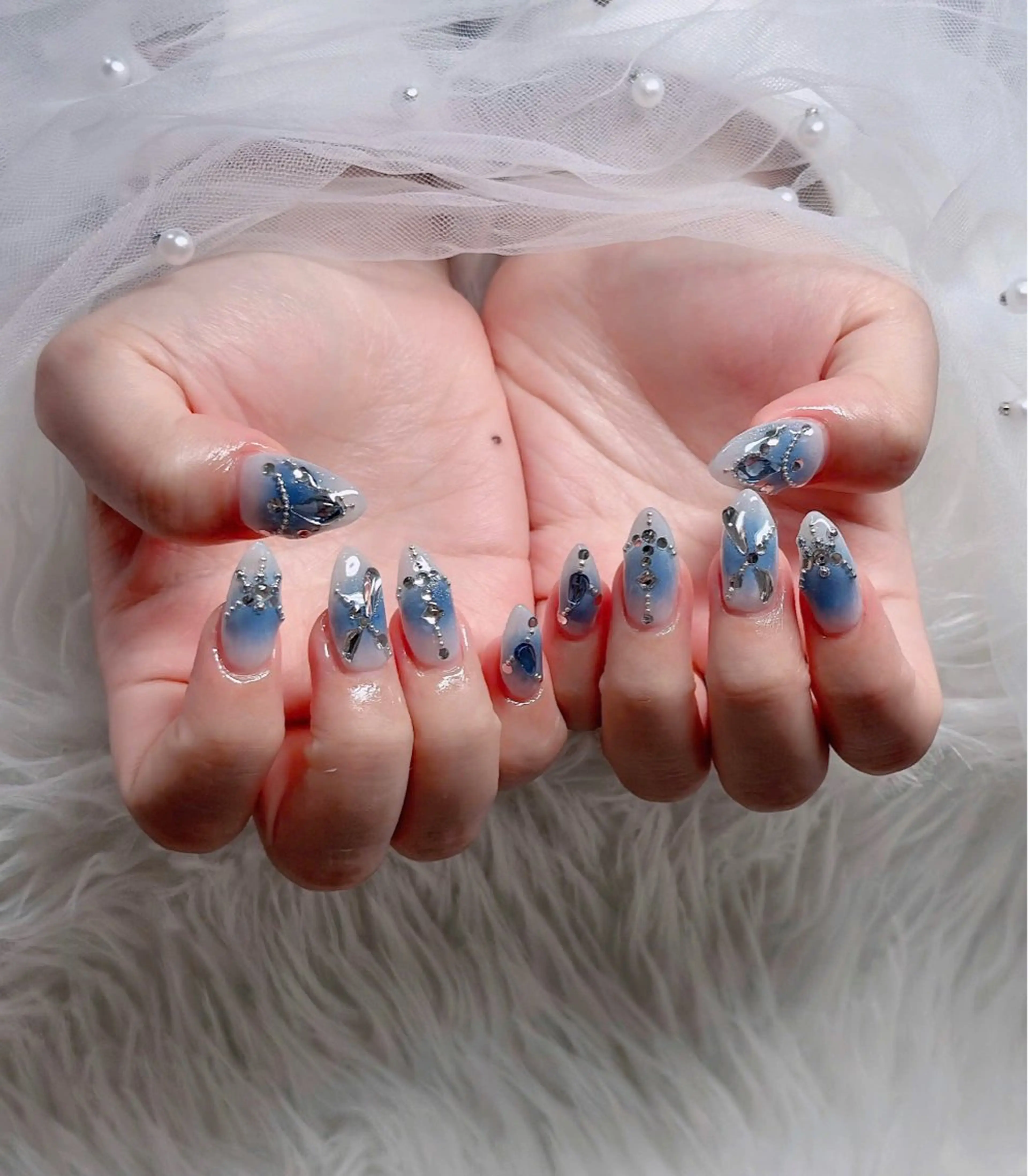 ネイル アートネイル 成人式 ジェルネイル ニュアンスネイル 夏ネイル ハンドネイル neco H.babynailのネイルデザイン