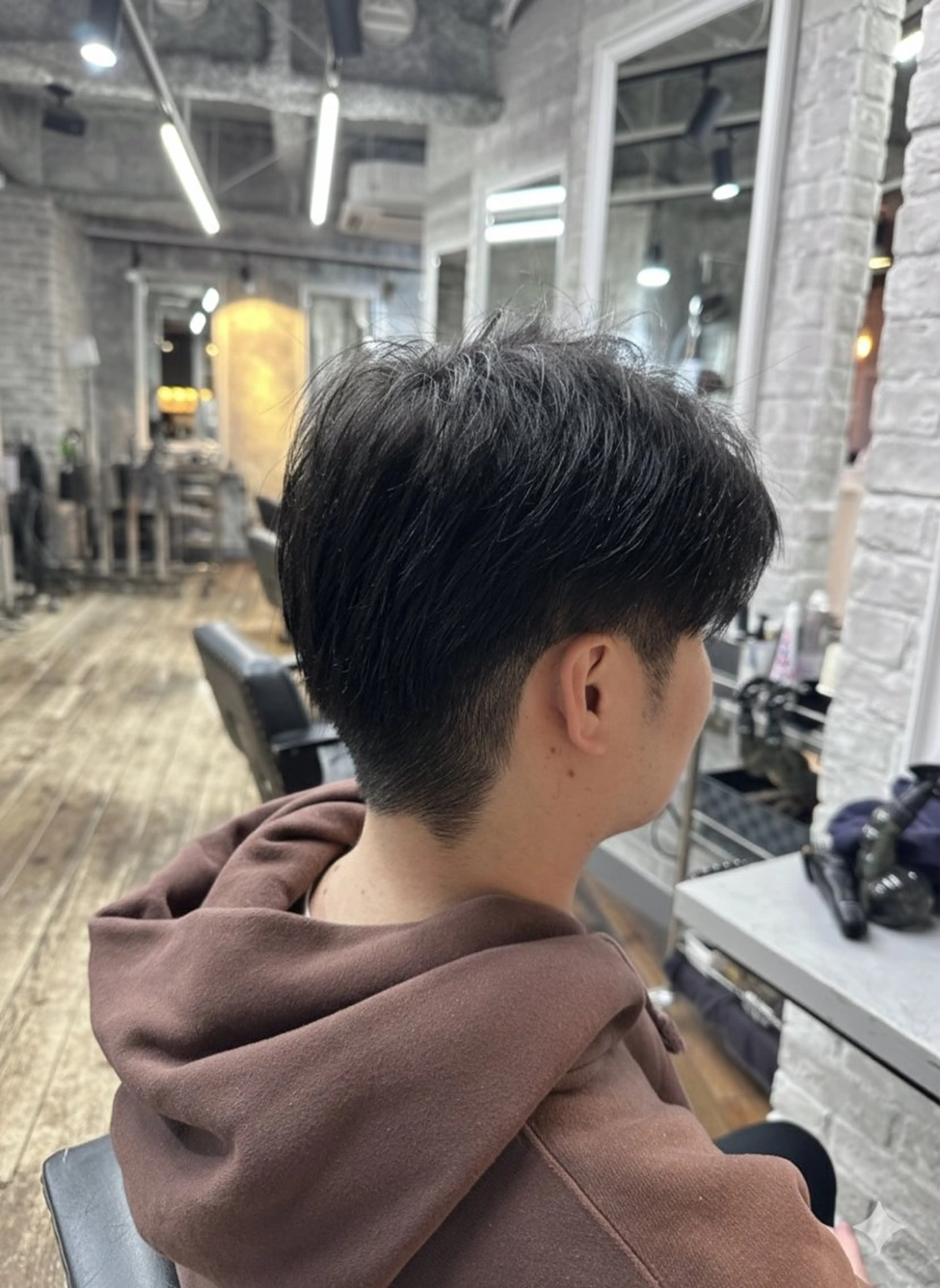 ショート メンズ 🩵つなぎショート✨ パーマスタイル みくのヘアスタイル