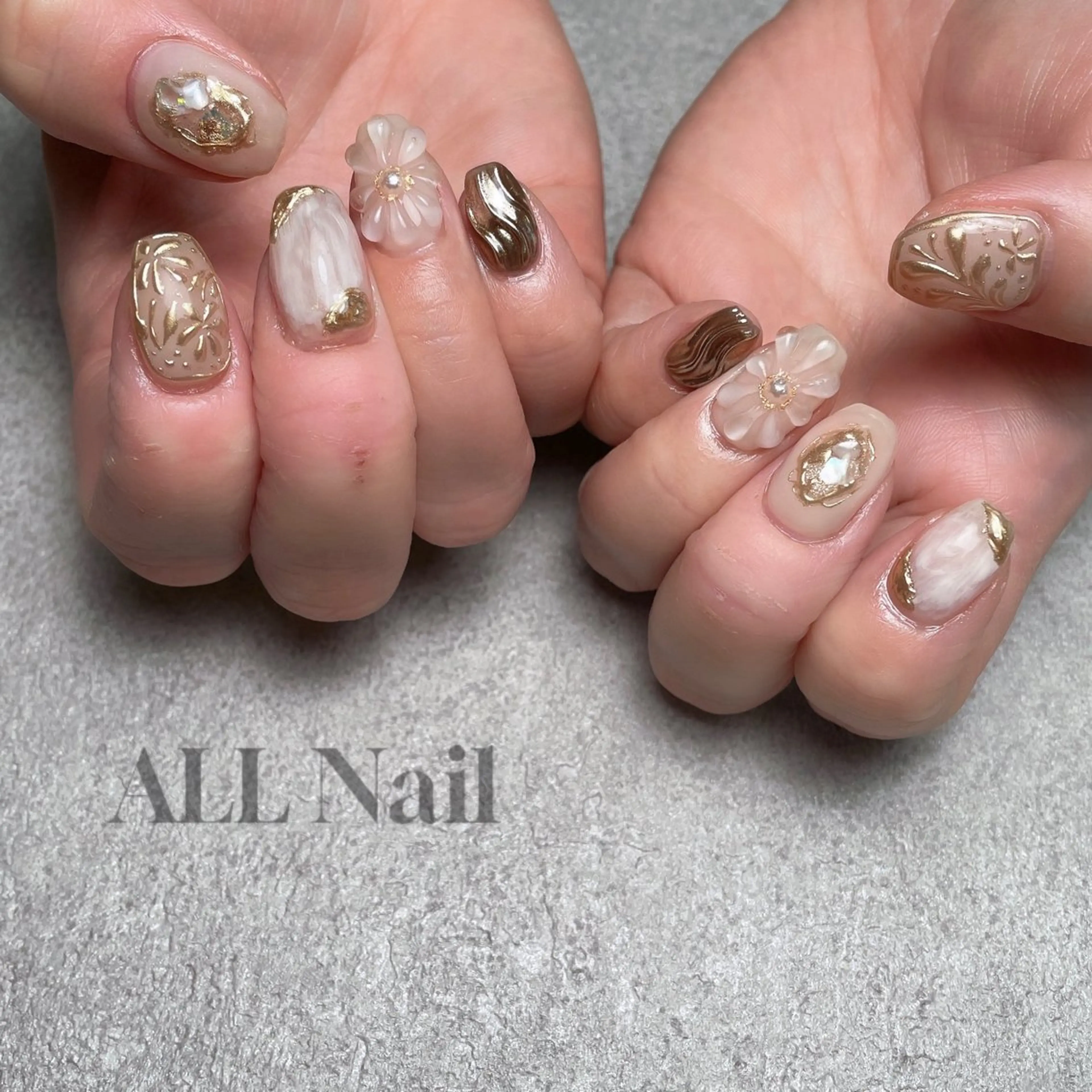 ネイル アートネイル フラワーネイル ミラーネイル ニュアンスネイル ぷっくりネイル ALL Nail &whiteningのその他イメージ