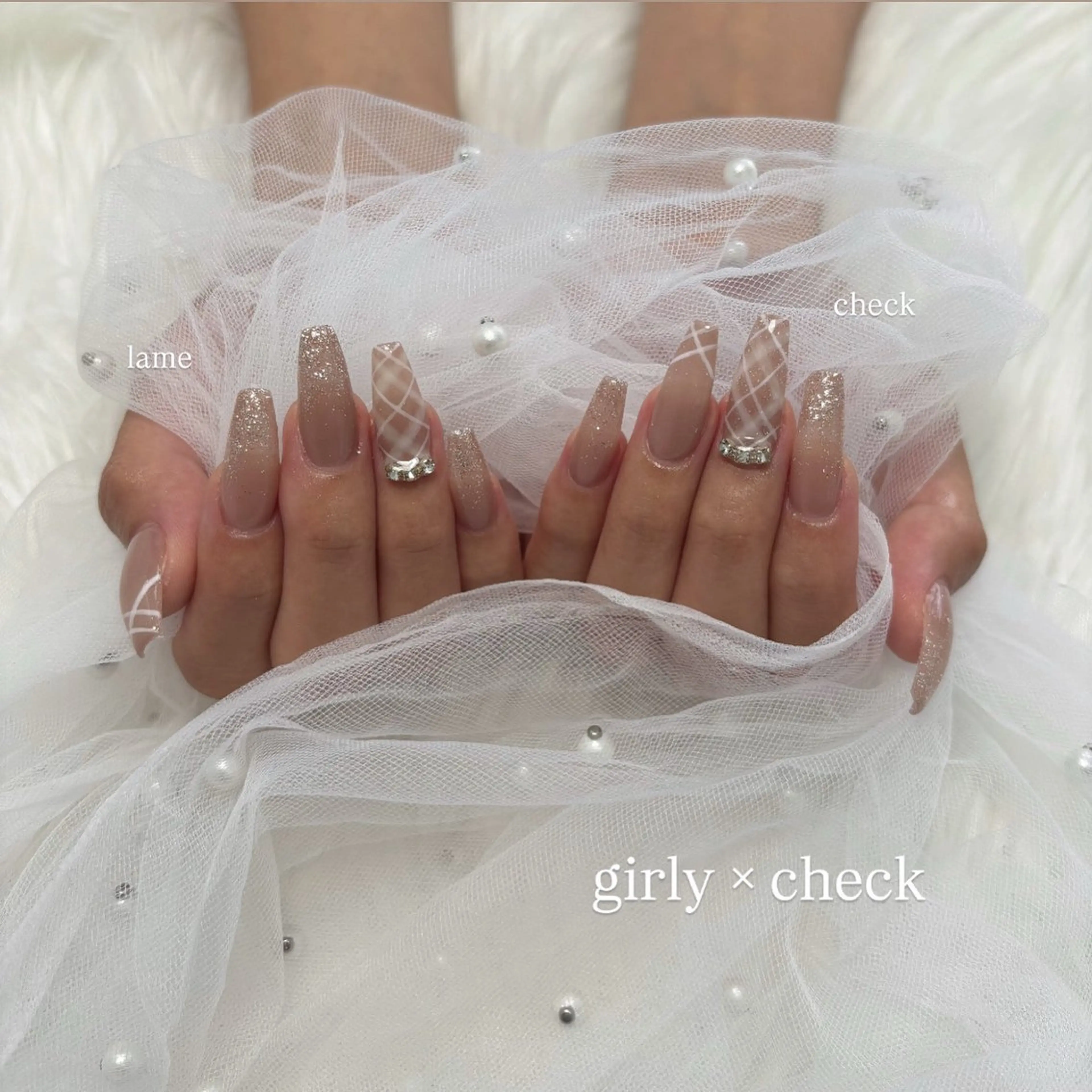 ネイル ガーリー 蓮見 空楽のネイルデザイン