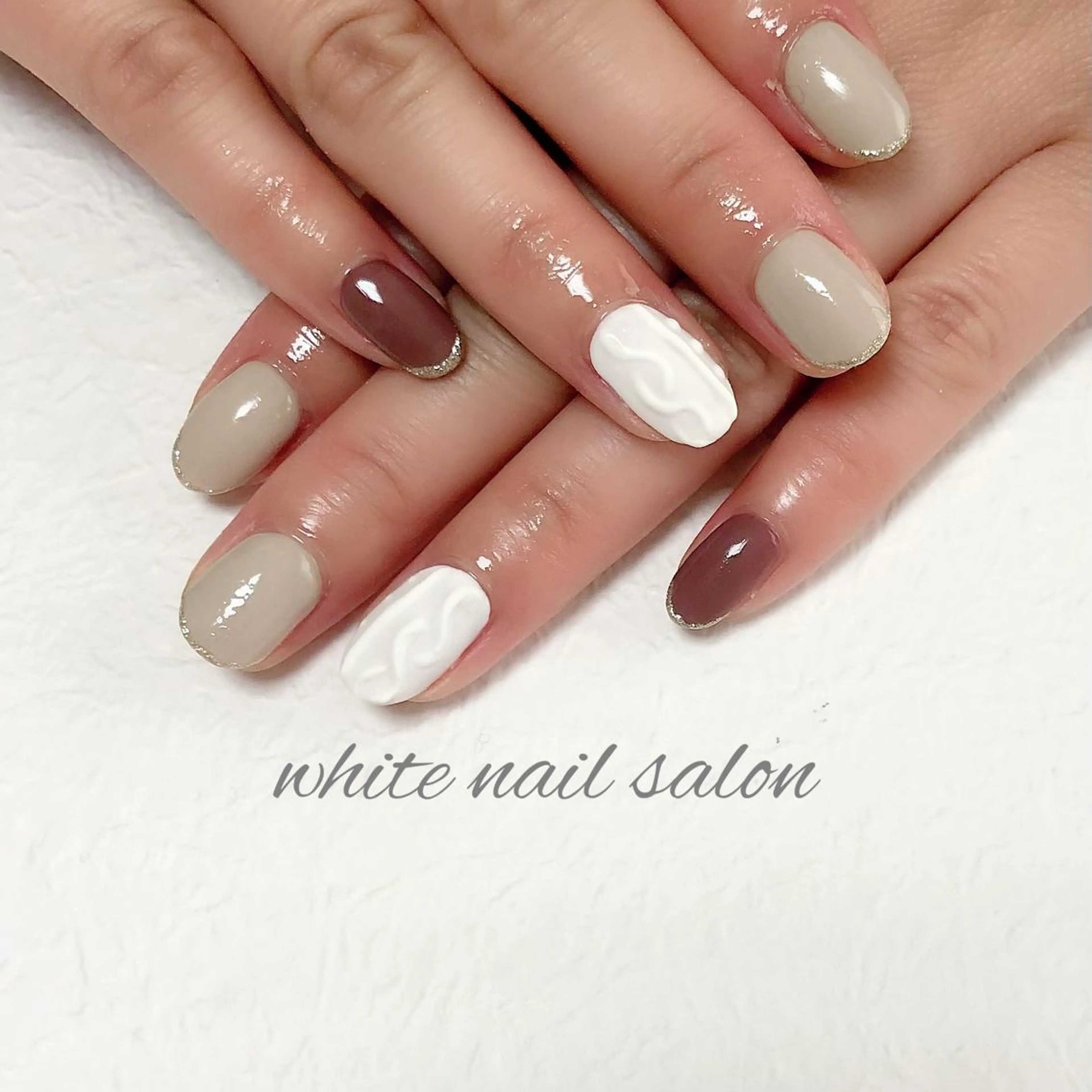 ネイル ジェルネイル ハードジェル 持ち込み ソフトジェル ハンドネイル white nail salonのネイルデザイン