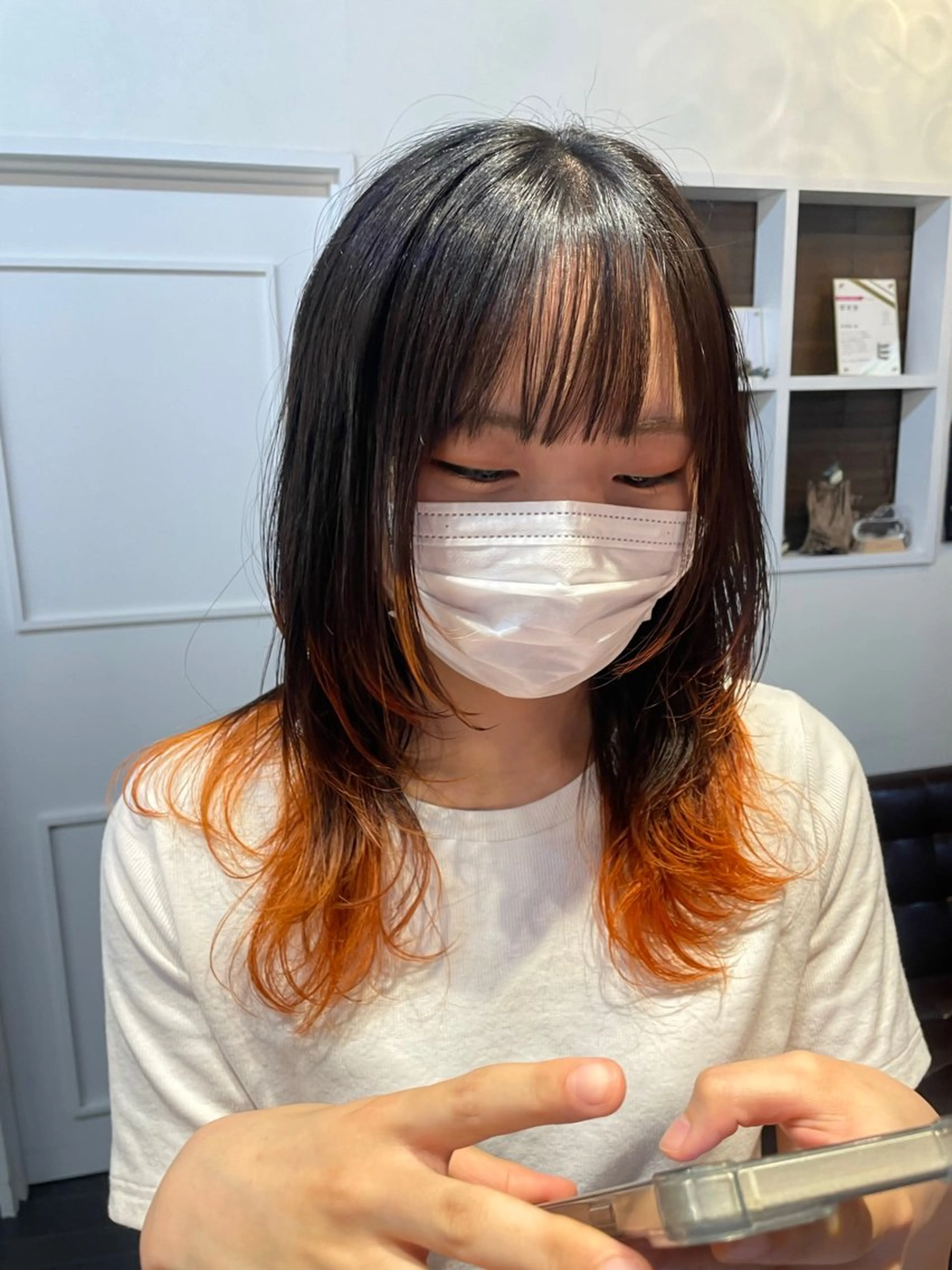 セミロング ウルフカット やまぎし ひろきのヘアスタイル