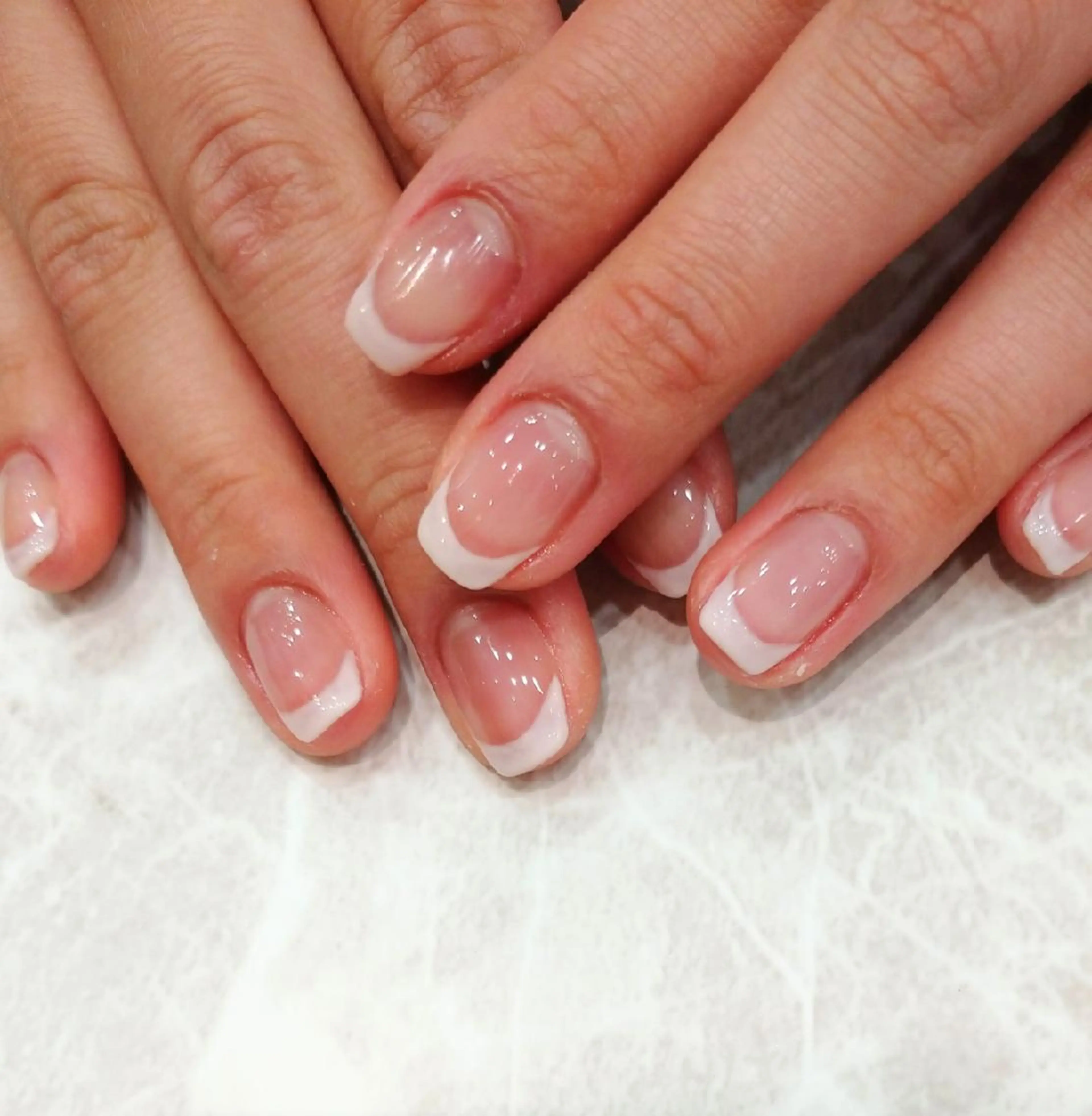 ネイル フレンチネイル 會田 瑠衣のネイルデザイン