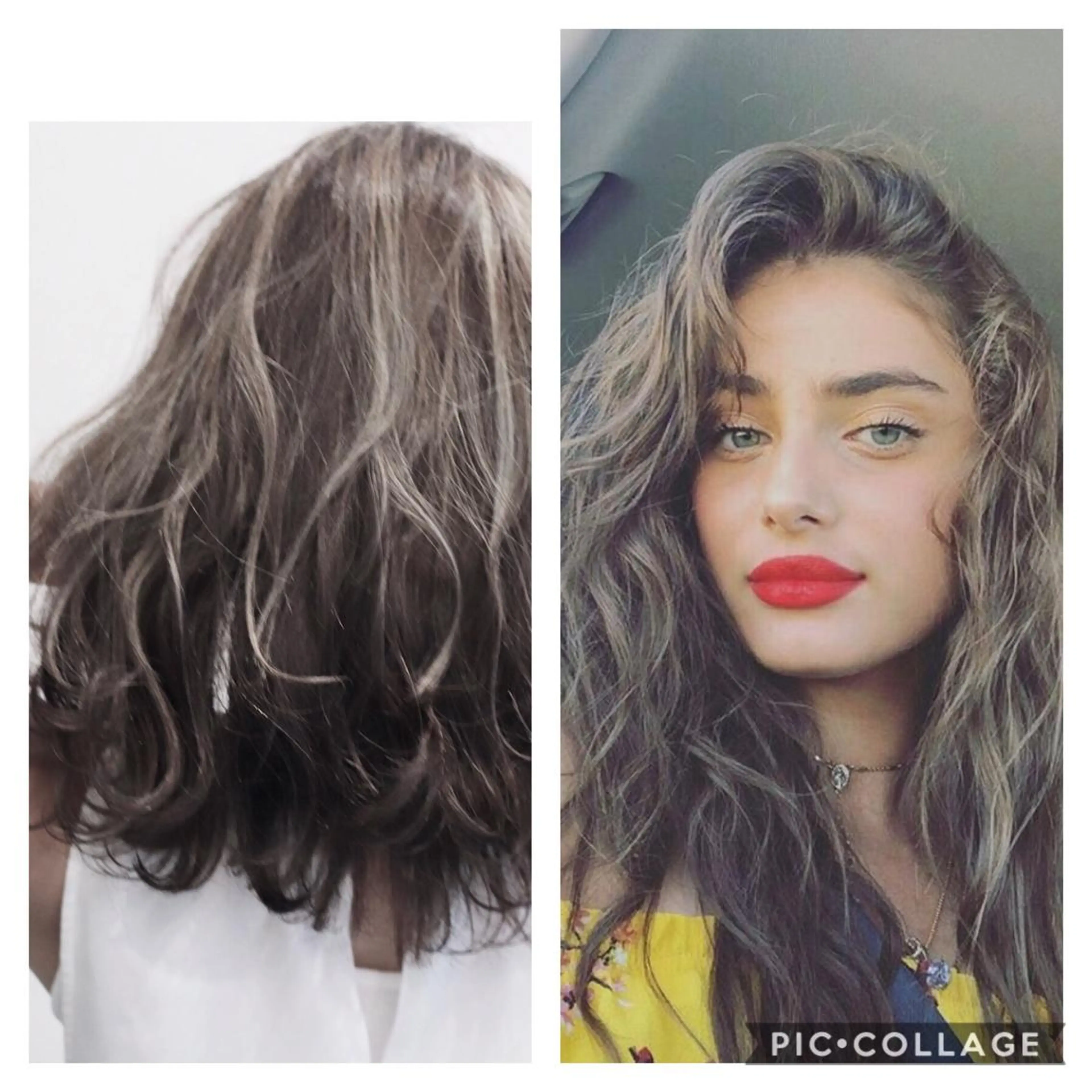 セミロング カラー グレージュ ハイライトカラー ハイライト ブリーチカラー 美髪矯正takaraのヘアスタイル