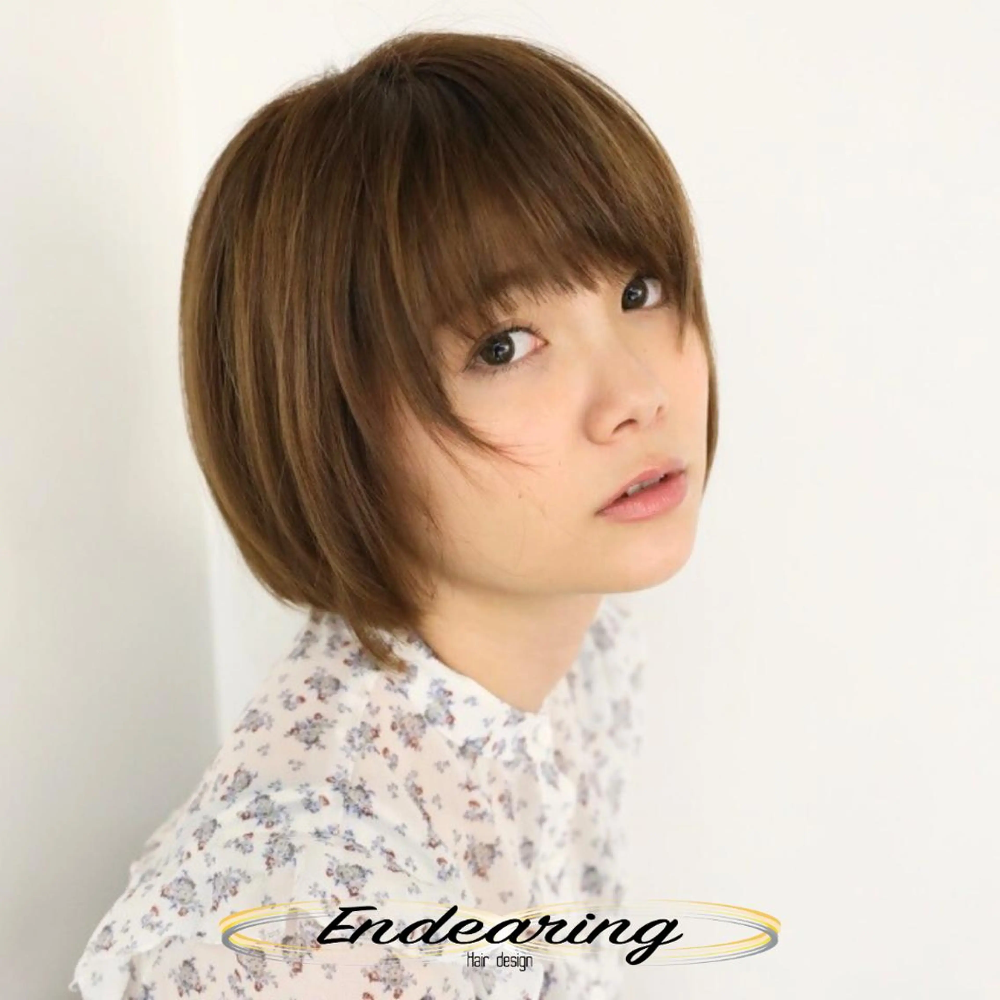 ショート ボブ レイヤーカット 小顔カット カット ヘアカラー Endearing 銀座/レイヤーカットのヘアスタイル