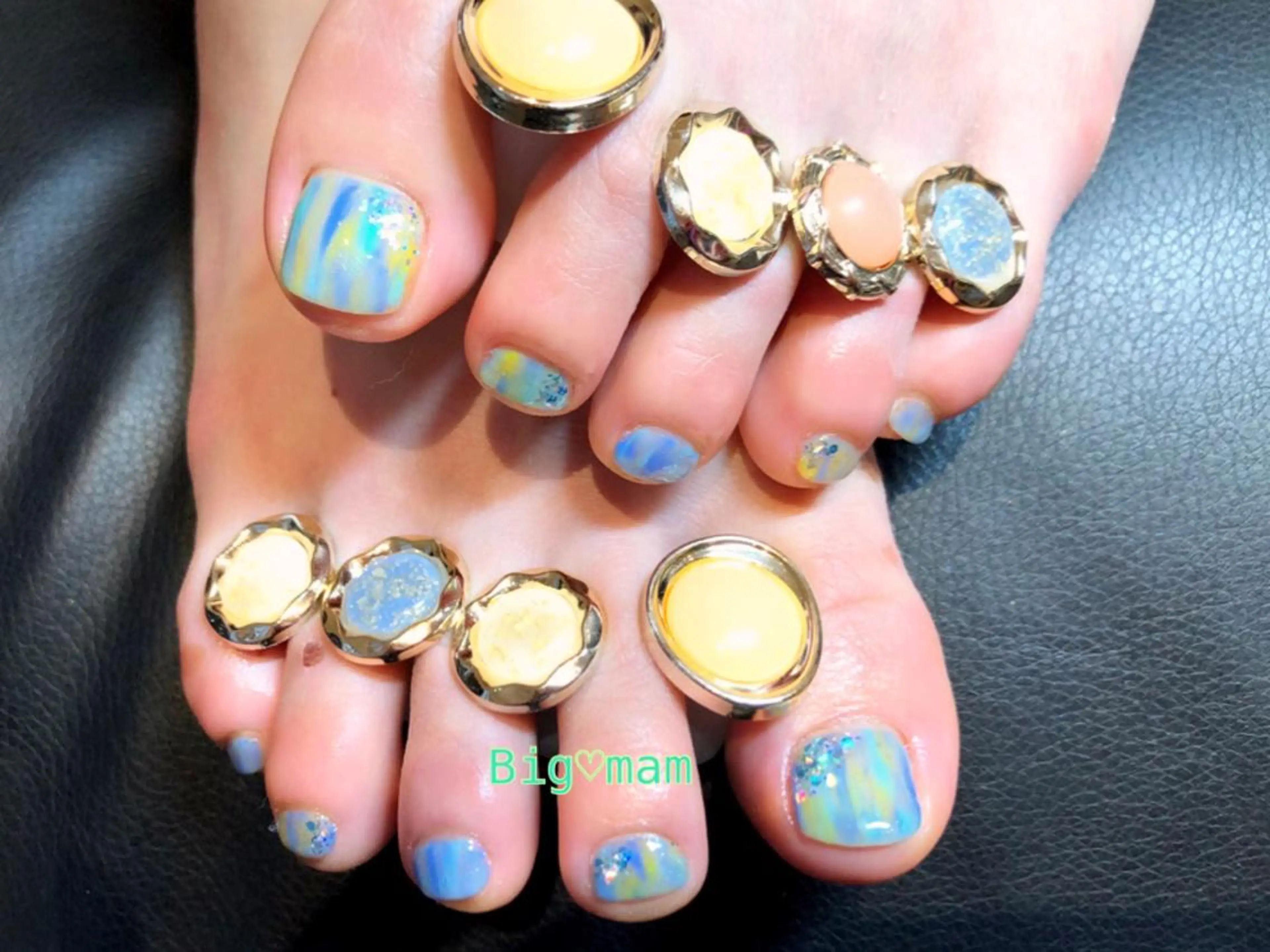 ネイル フットネイル 大理石ネイル(マーブル) Big♡mam （MAMI）のネイルデザイン