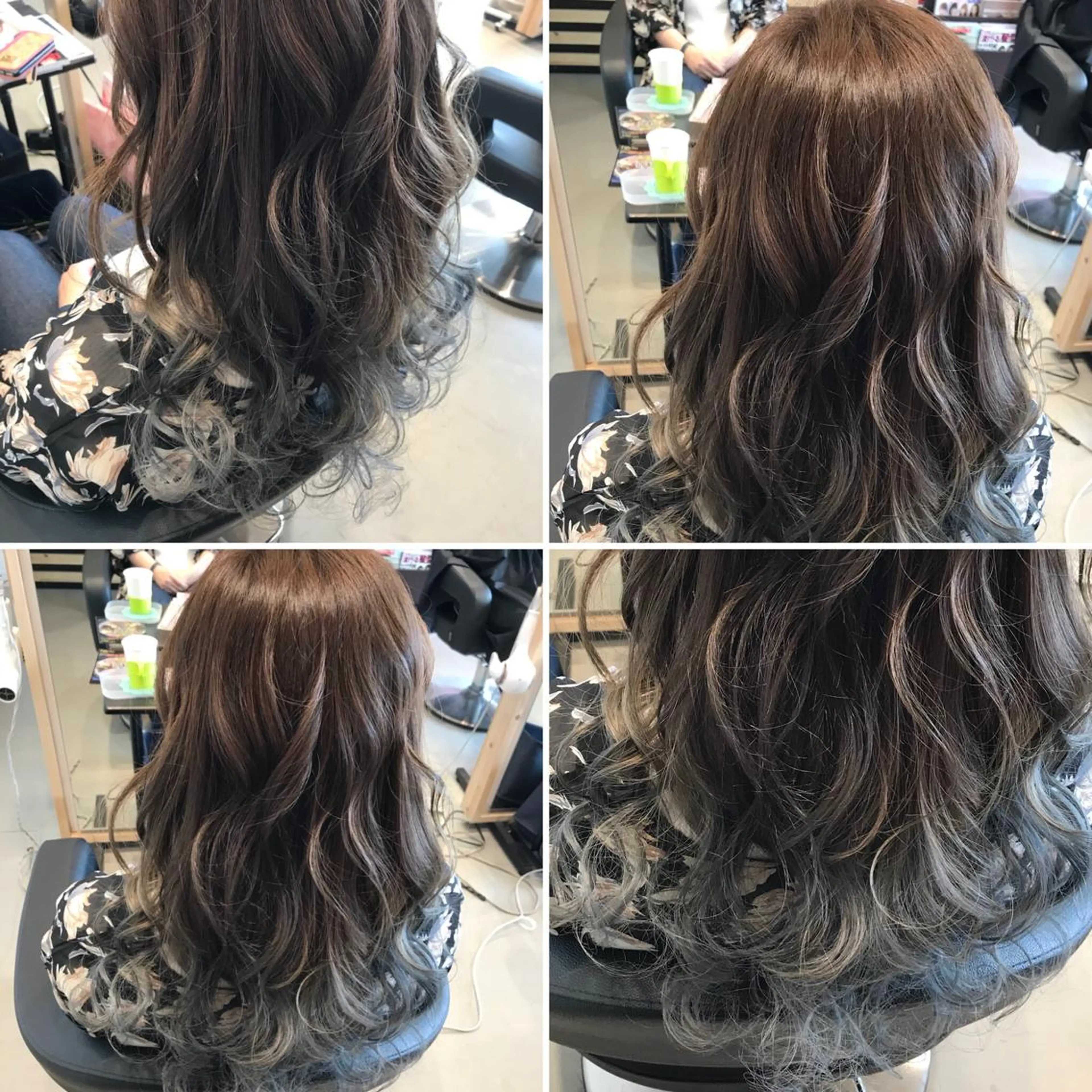 ロング カラー アッシュ ベージュカラー ブリーチ ブルーカラー ブルージュ ヘアカラー 大久保 隆蔵のヘアスタイル