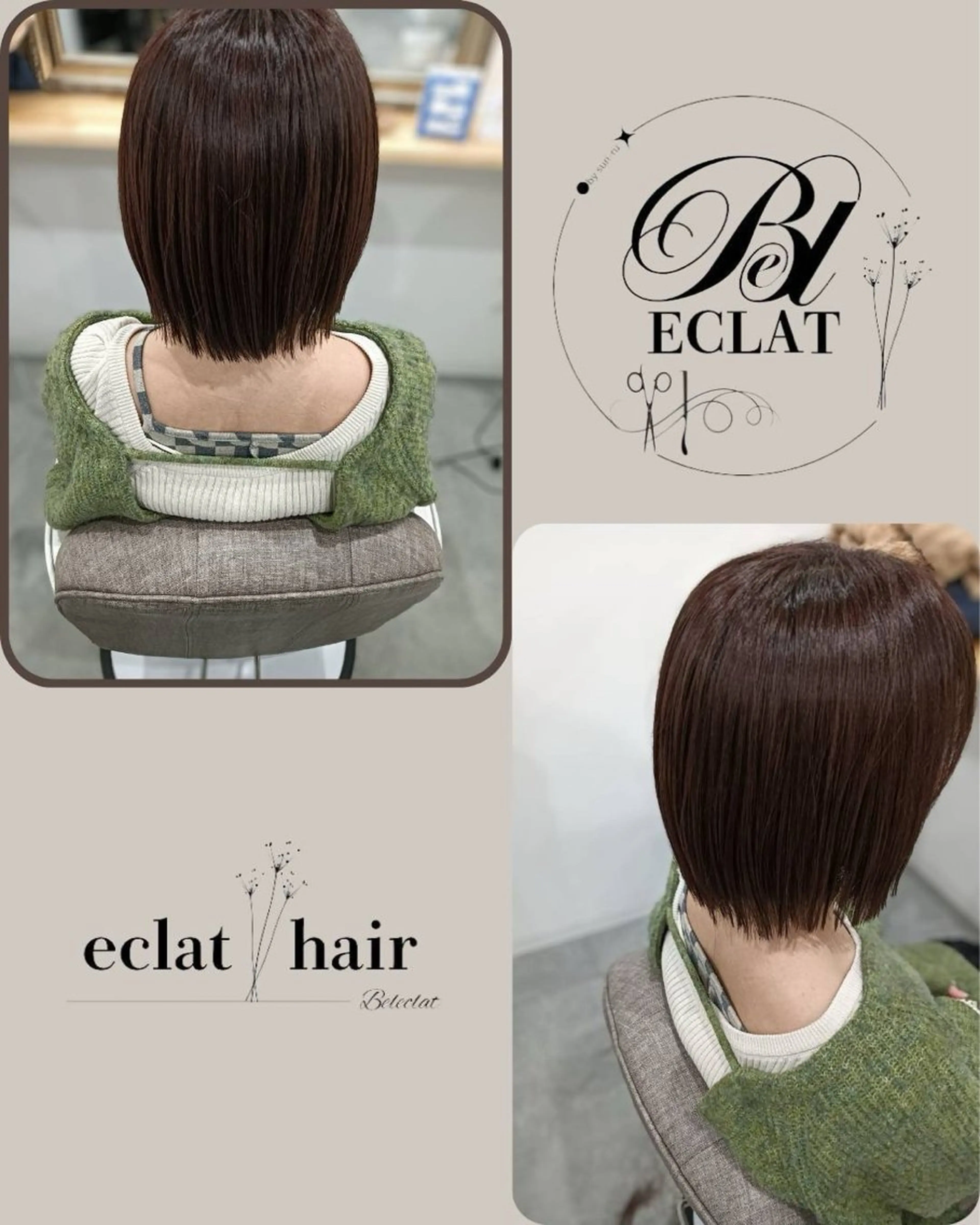 ショート カラー eclat hairのヘアスタイル