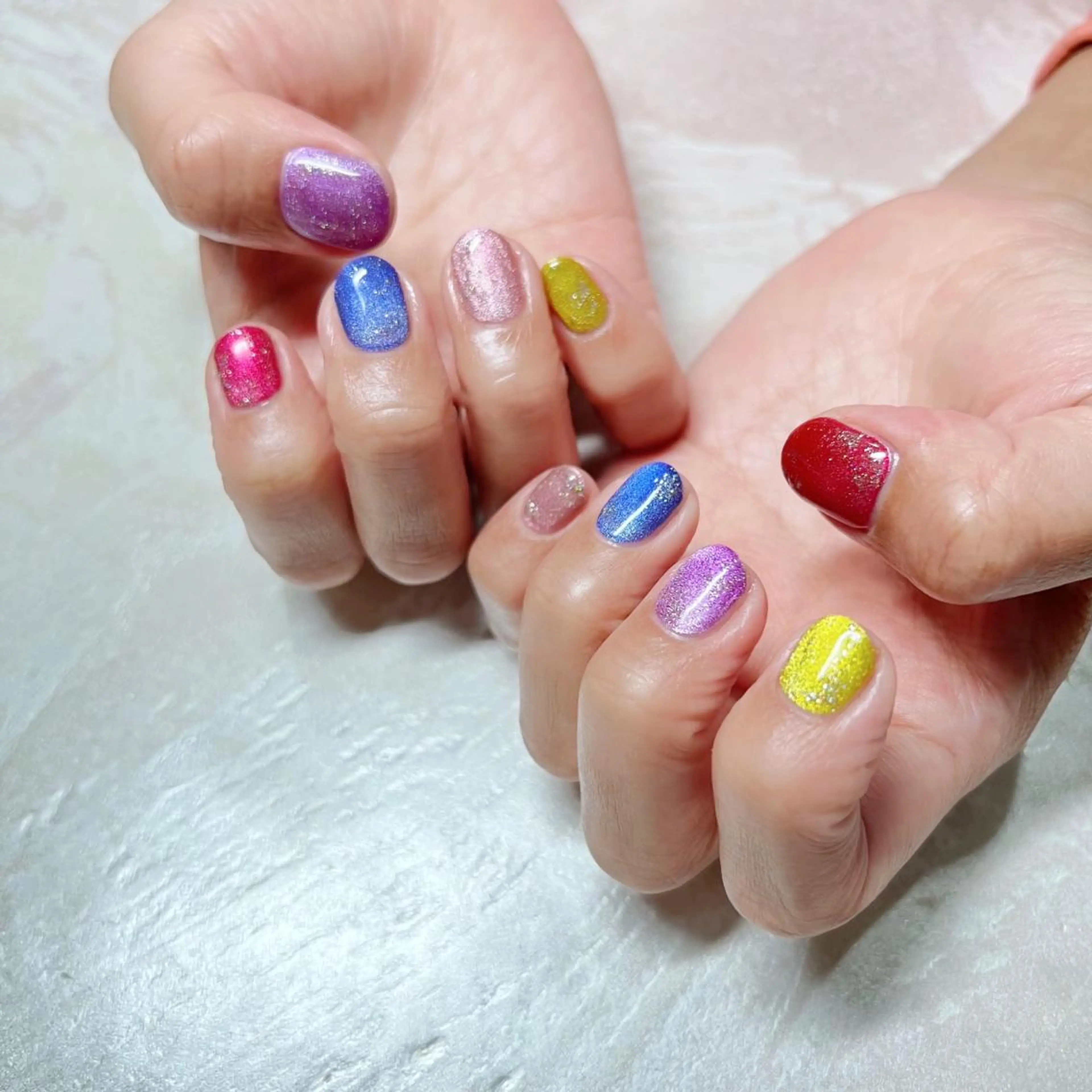 ネイル ニュアンスネイル ショートネイル gemickle nailのネイルデザイン