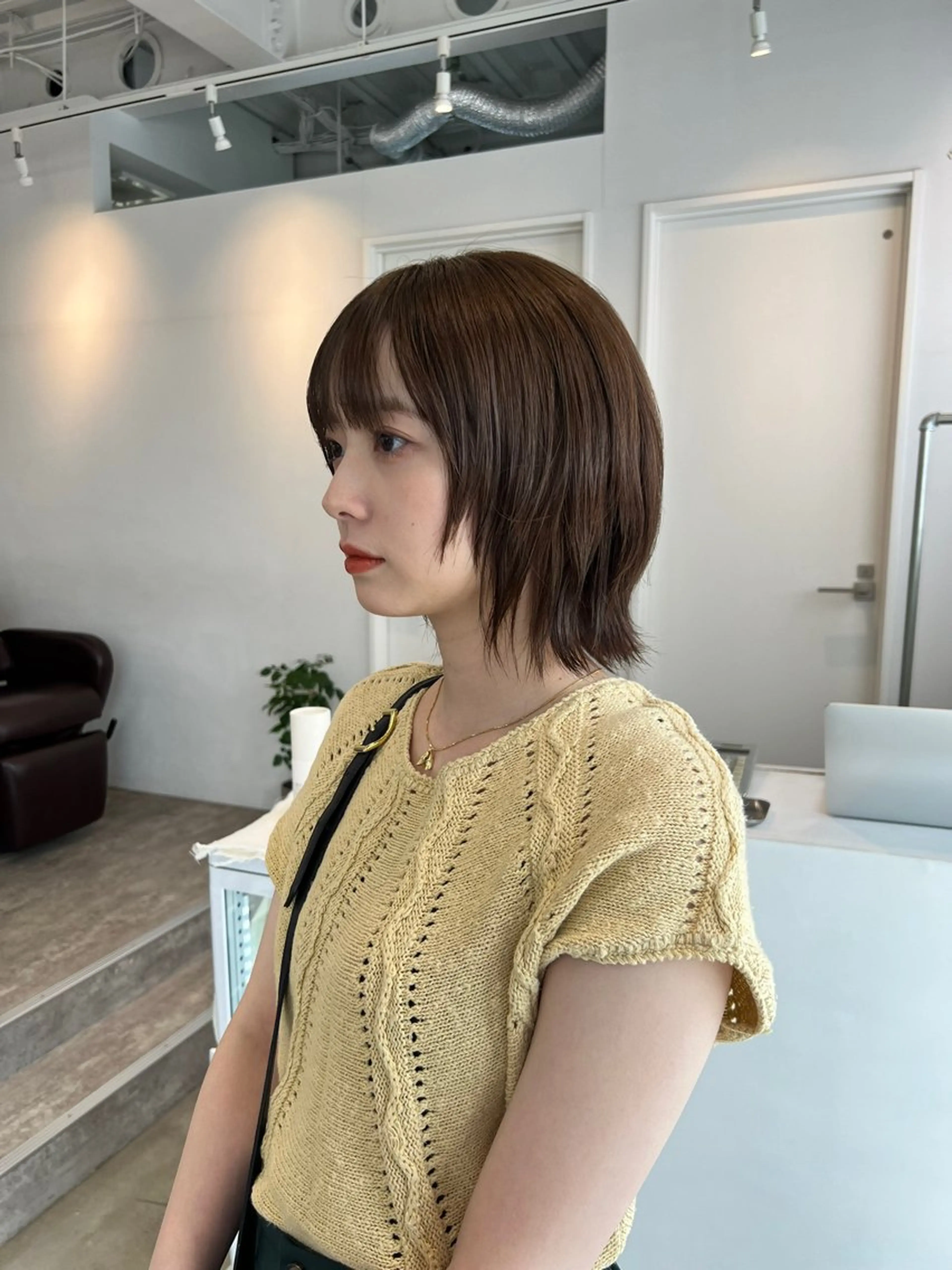 ショート 顔まわりレイヤー レイヤーカット カット 山本 晶大のヘアスタイル